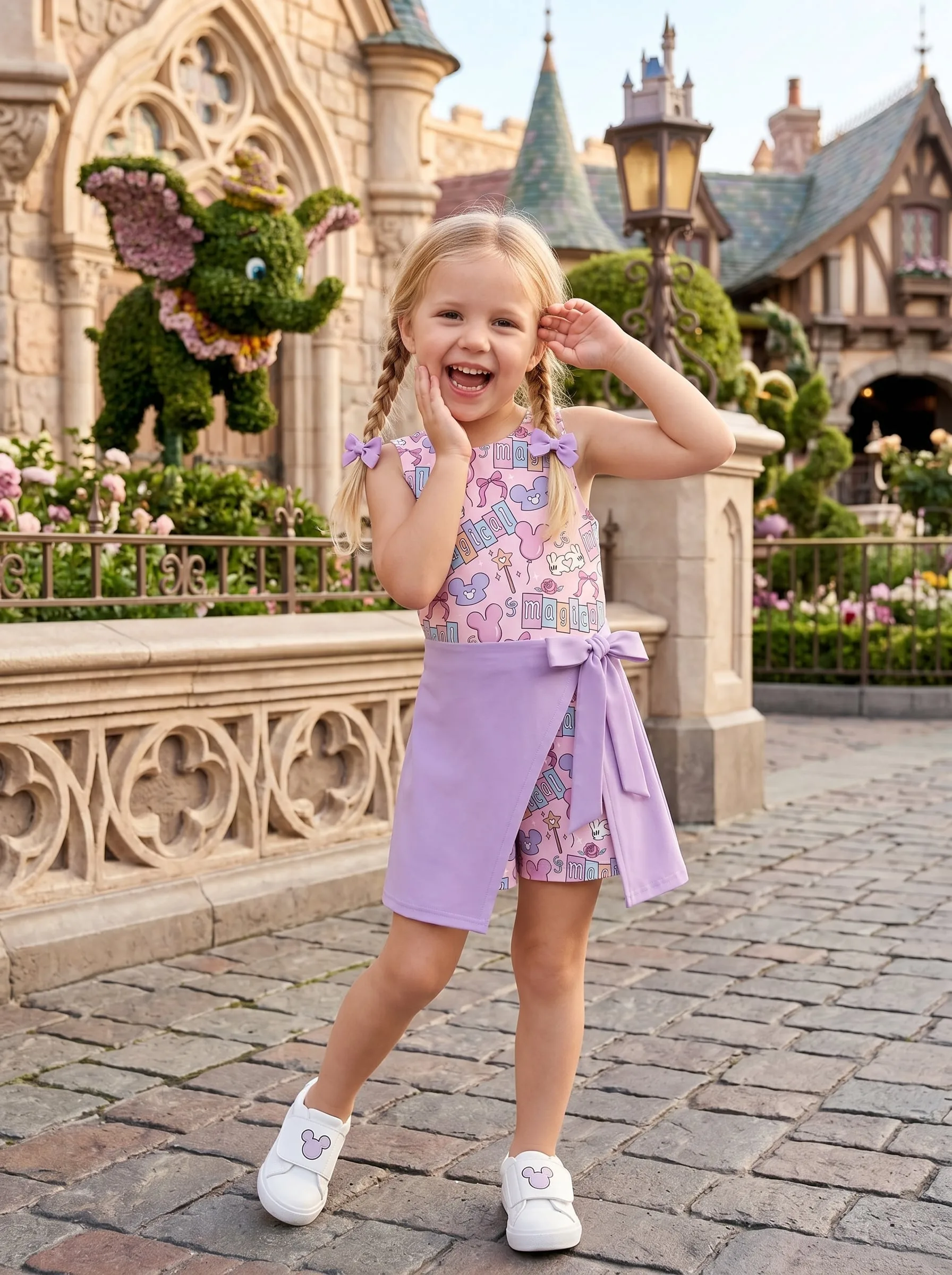Coquette Disney Tennis Dress, Mickey Ears Bow Disneyland Vacation Outfit - Image 4