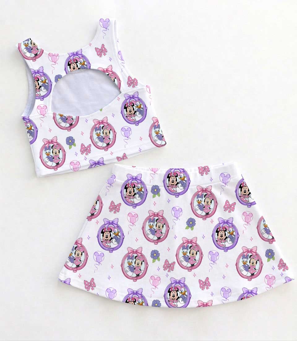 Disney Minnie Mouse & Daisy Duck Matching Mom and Me Dress Set, Cute Friends Theme Park Vacation Outfit - Image 2