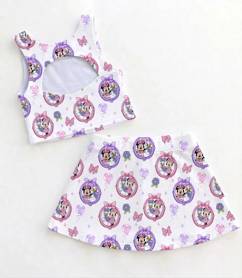 Disney Minnie Mouse & Daisy Duck Matching Mom and Me Dress Set, Cute Friends Theme Park Vacation Outfit - Image 2