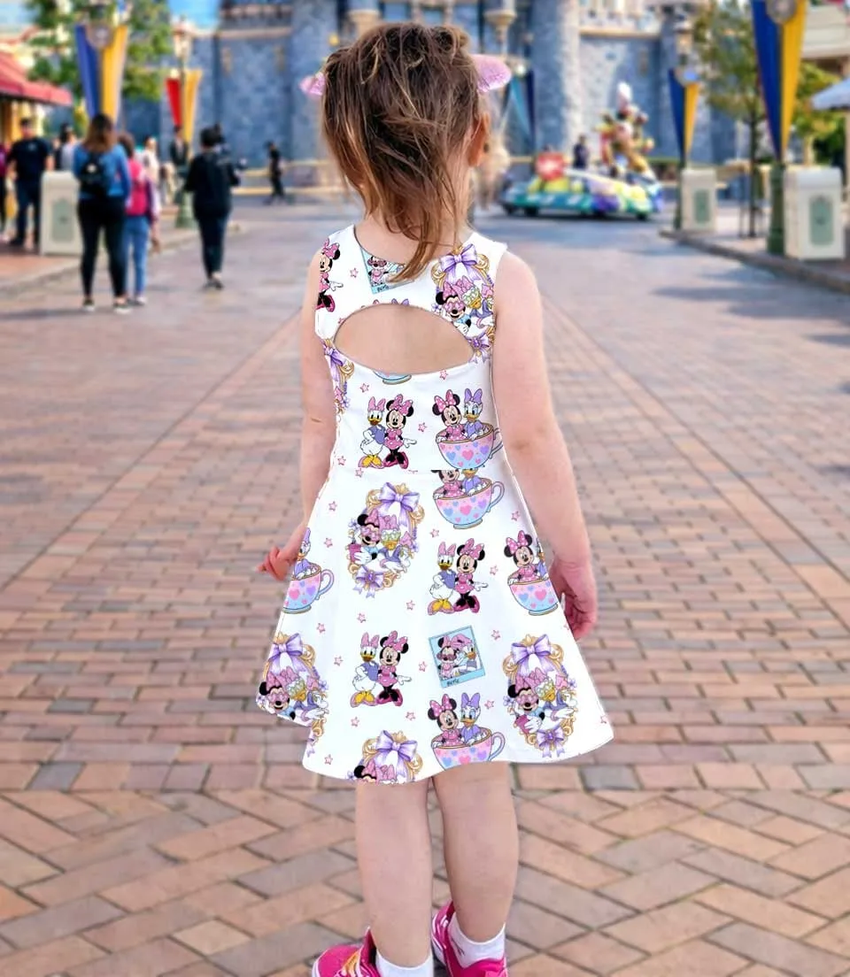 Disney Minnie Mouse & Daisy Duck Tea Party Matching Mom and Me Dress Set, Family Vacation Theme Park Outfit - Image 4