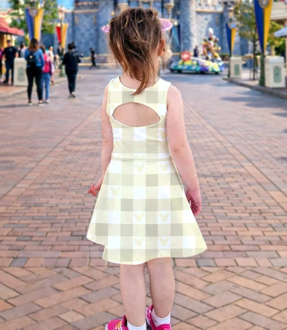 Disney Mickey Mouse Icon Gingham Matching Mom and Me Dress Set, Family Vacation Theme Park Outfit - Image 4
