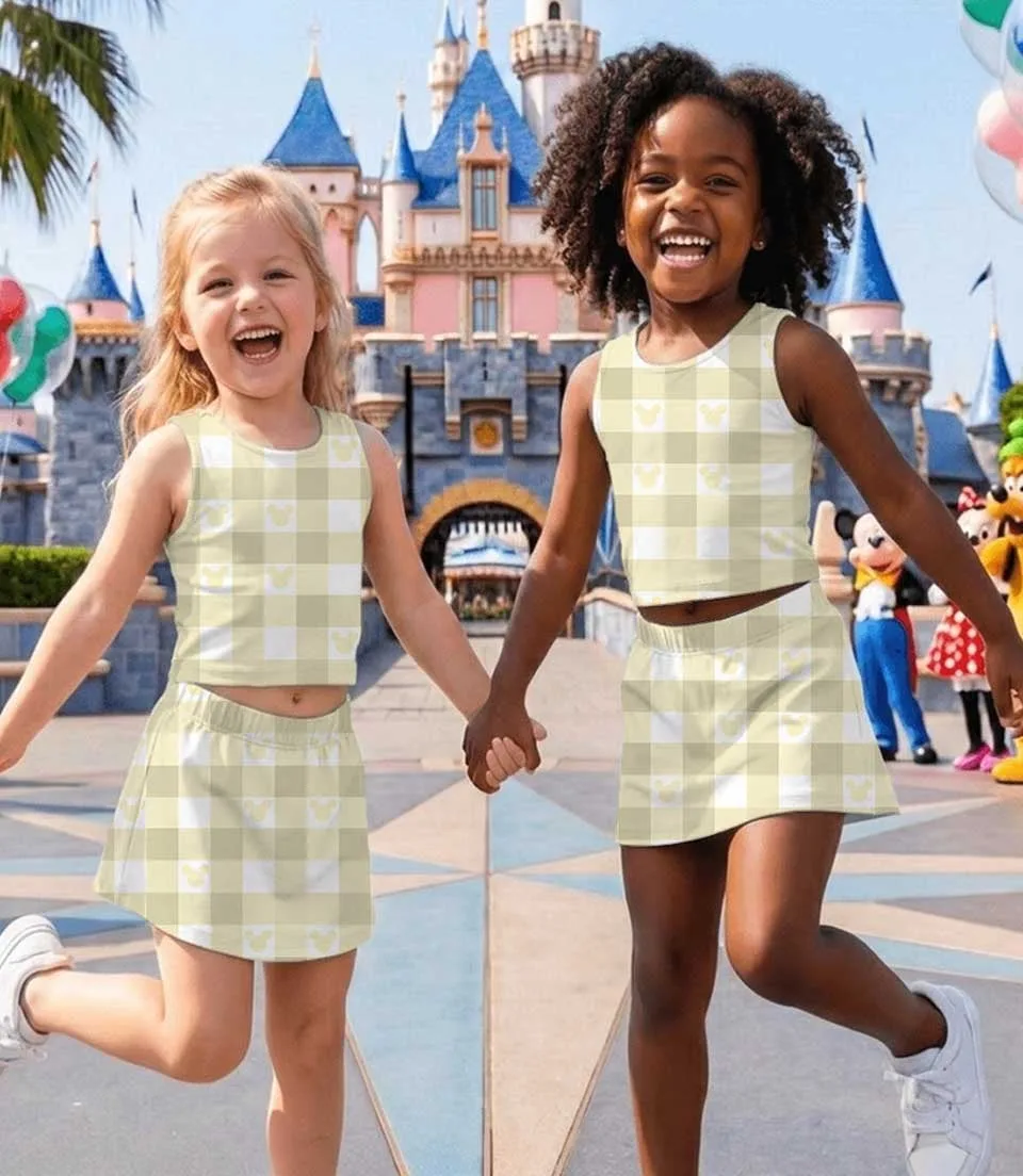 Disney Mickey Mouse Icon Gingham Matching Mom and Me Dress Set, Family Vacation Theme Park Outfit - Image 5
