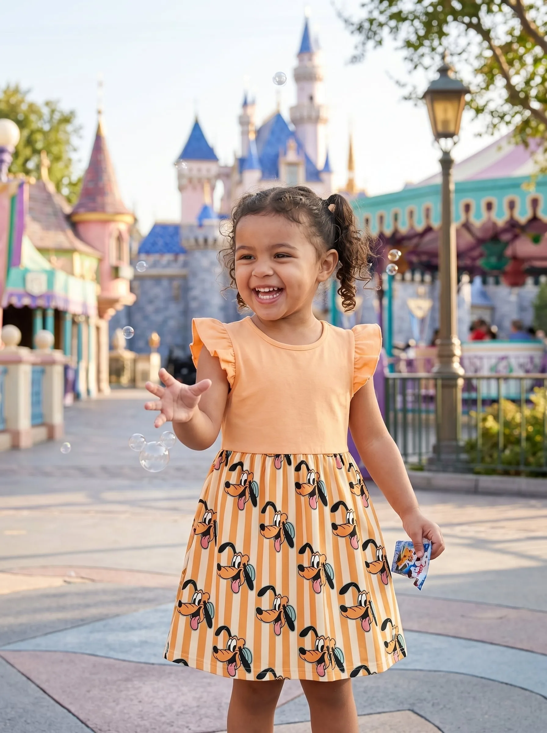 Disney Goofy Checkered Pattern Skater Dress, Disneyland Goofy Activewear Skater Dress Outfit - Image 3