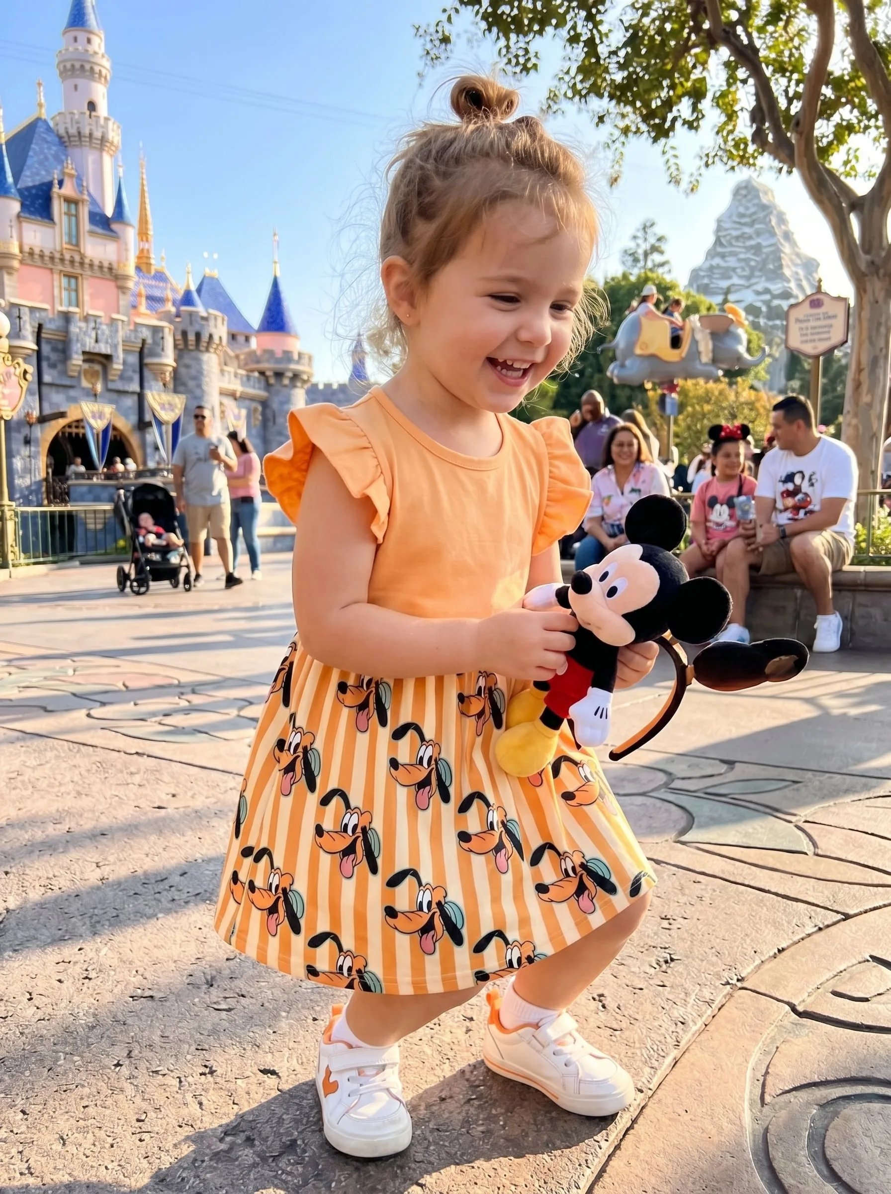 Disney Goofy Checkered Pattern Skater Dress, Disneyland Goofy Activewear Skater Dress Outfit - Image 4