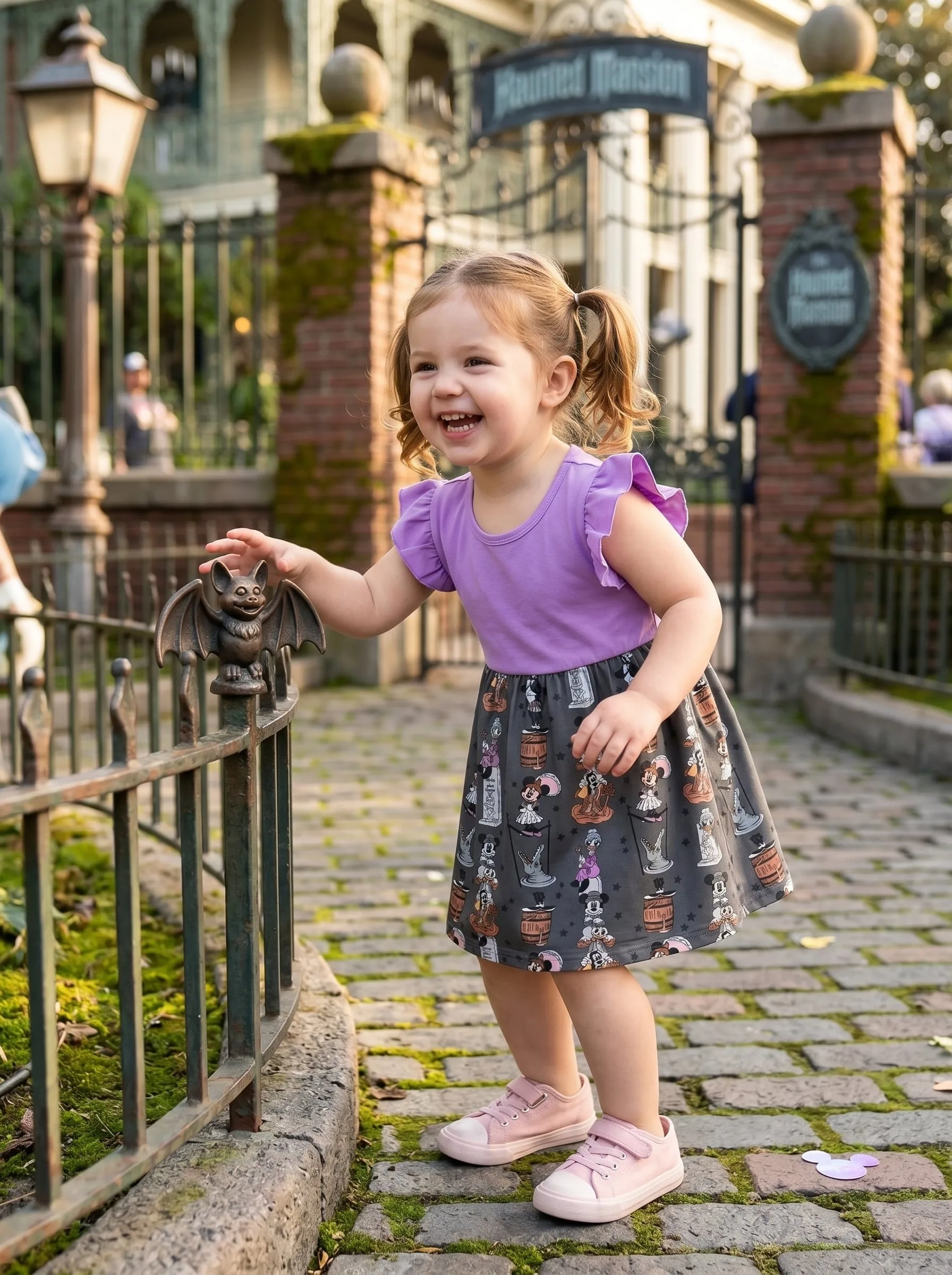 Haunted Mansion Twirl Dress, Disney Parks Outfit for Girls, Disney Halloween Dress - Image 4