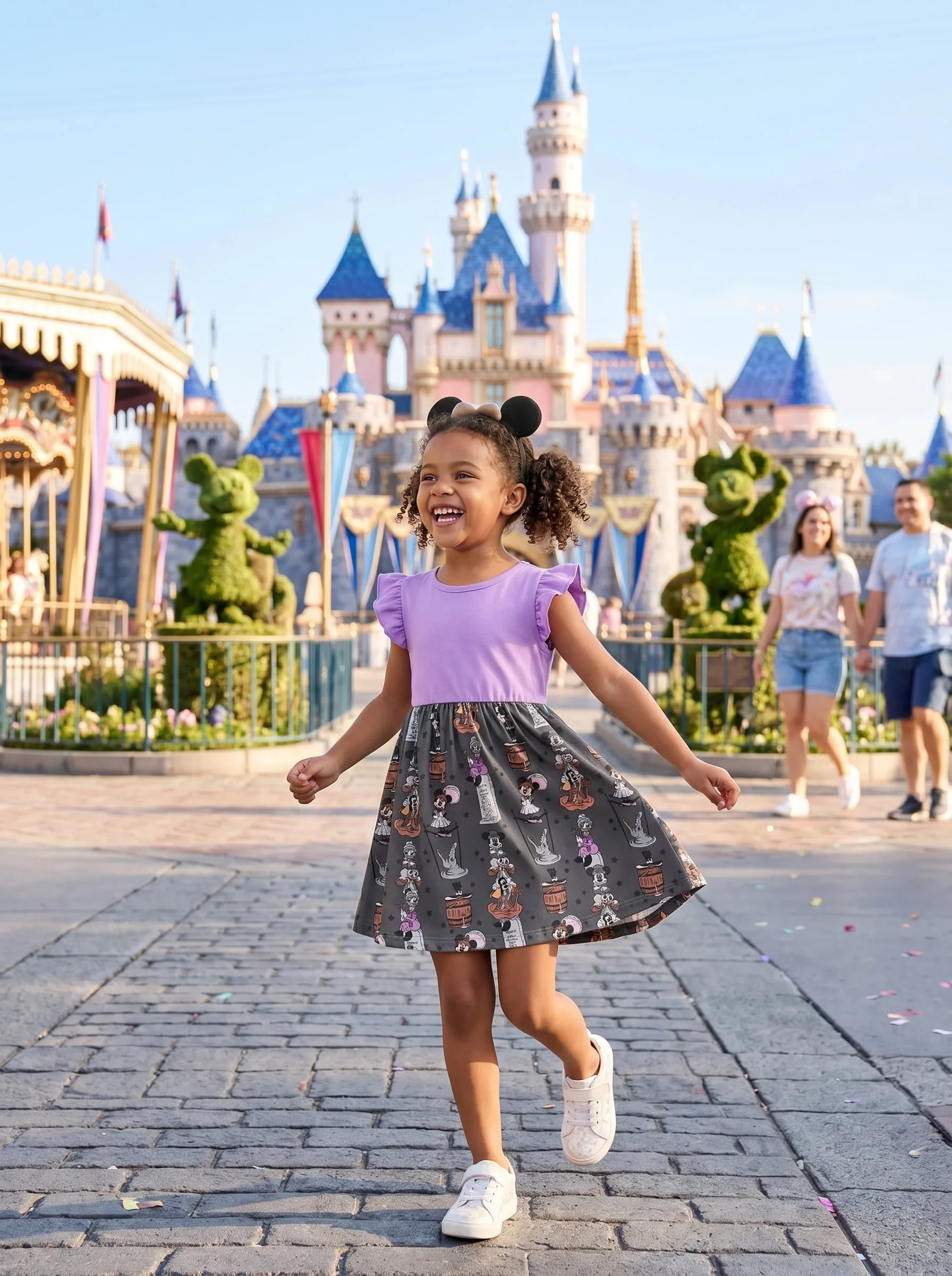 Haunted Mansion Twirl Dress, Disney Parks Outfit for Girls, Disney Halloween Dress - Image 2