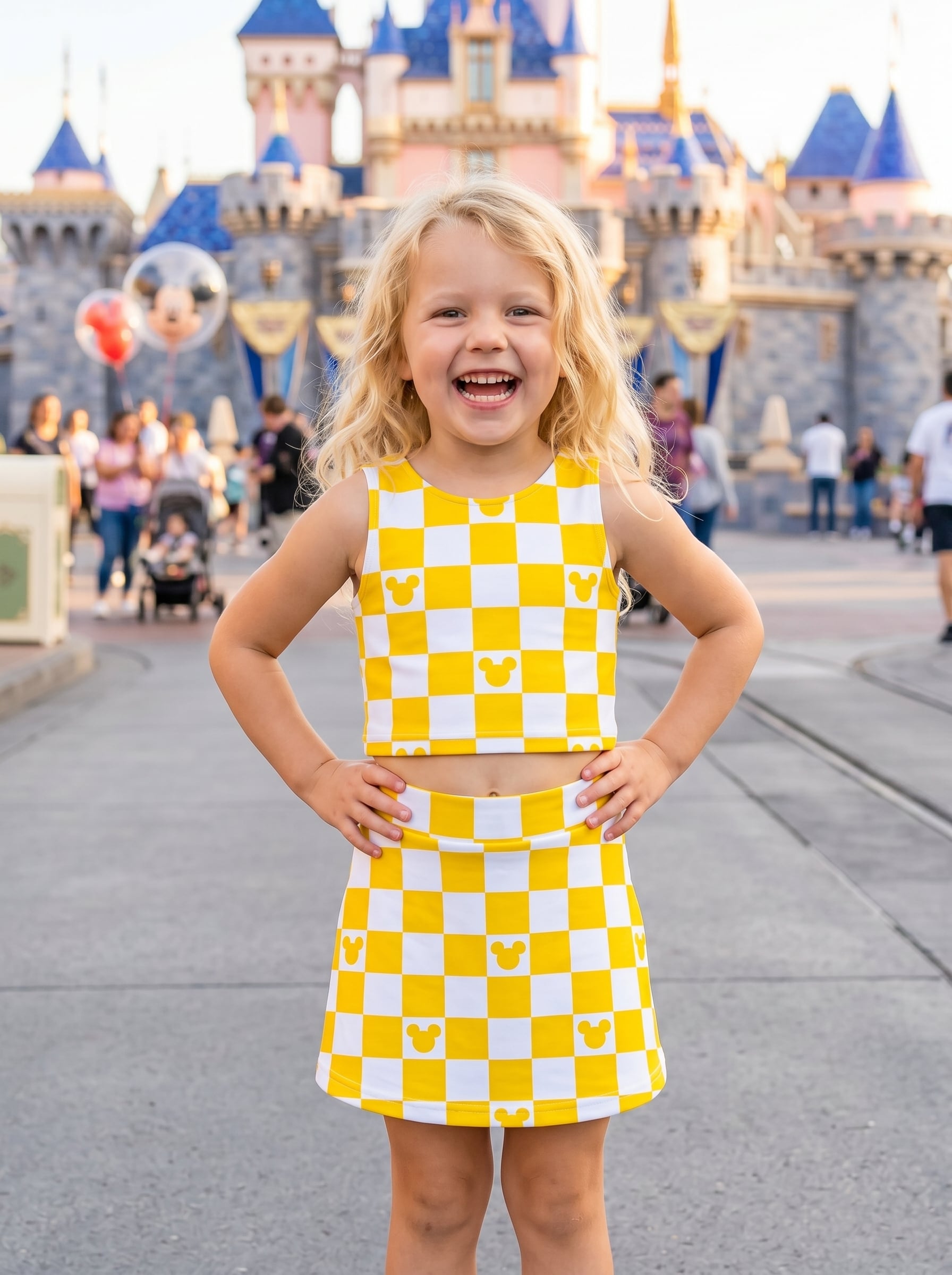 Mickey Monogram Activewear Set Disney Classic Dress Athletic Set, Minimalist Mickey Workout Outfit Set - Image 3
