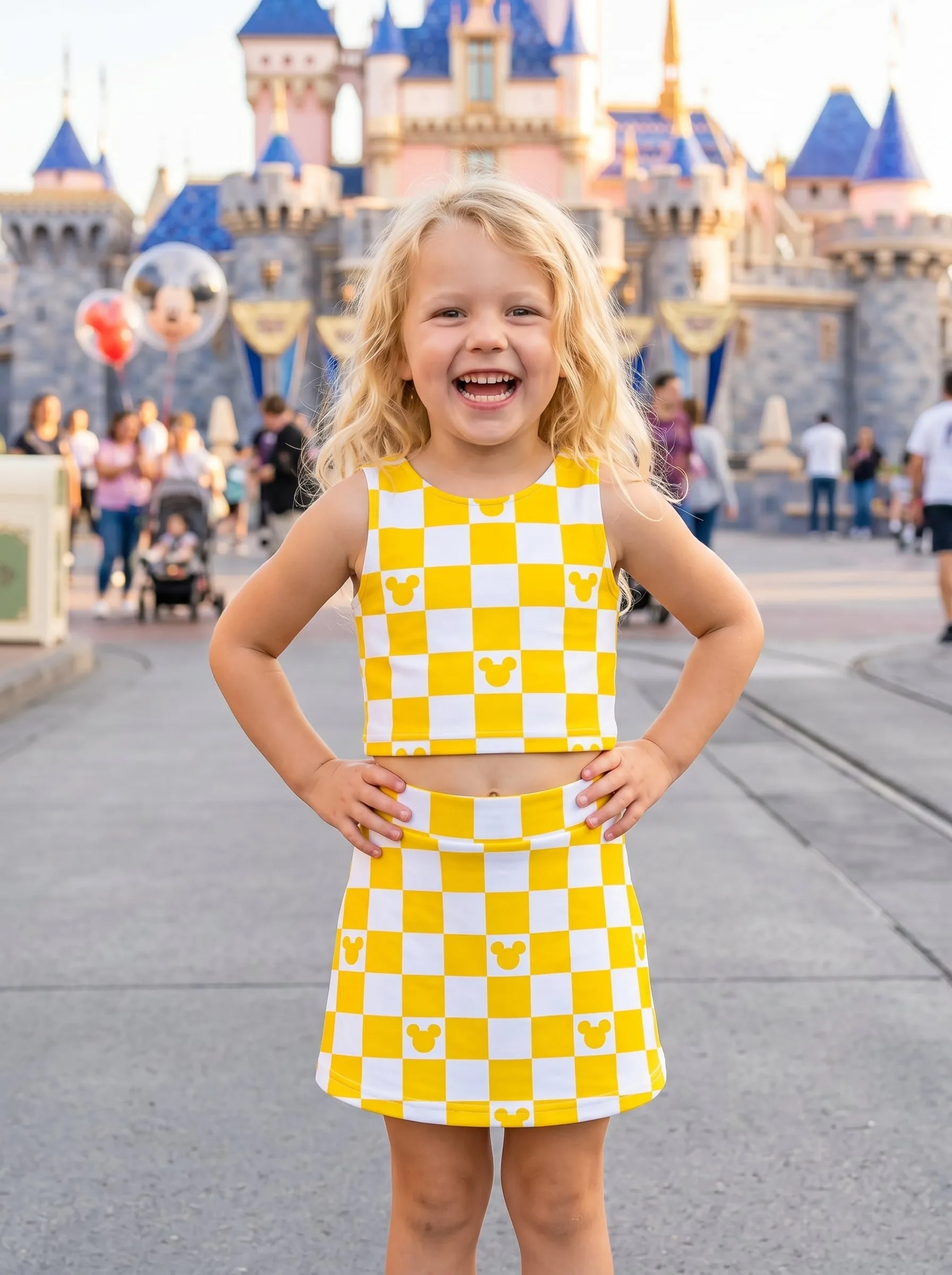 Mickey Monogram Activewear Set Disney Classic Dress Athletic Set, Minimalist Mickey Workout Outfit Set - Image 3