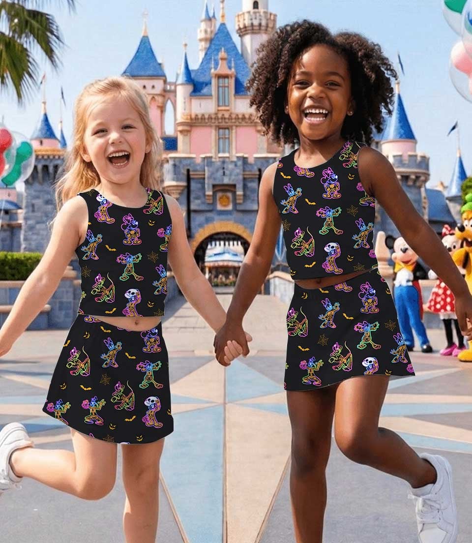 Disney Neon Halloween Characters Matching Mom and Me Dress Set, Spooky Theme Park Family Vacation Outfit - Image 5