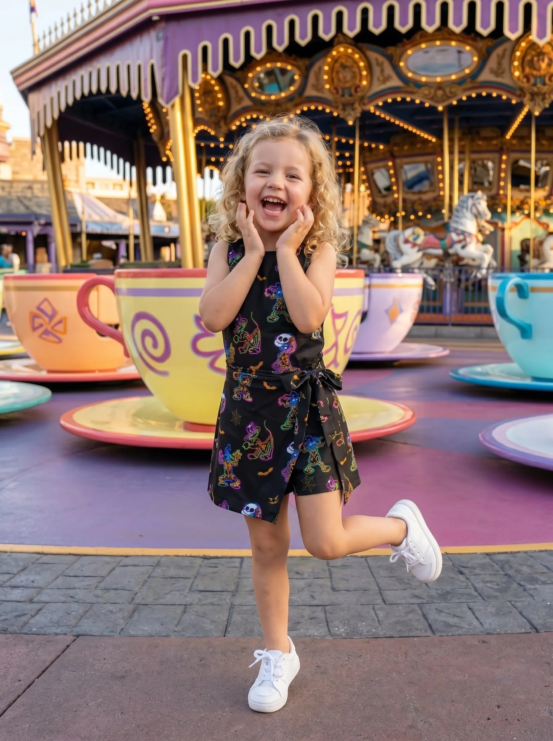 Disney Halloween Tennis Dress Skirt, Disney Park Vacation Outfit, Mickey Friends Halloween Skort Dress - Image 2