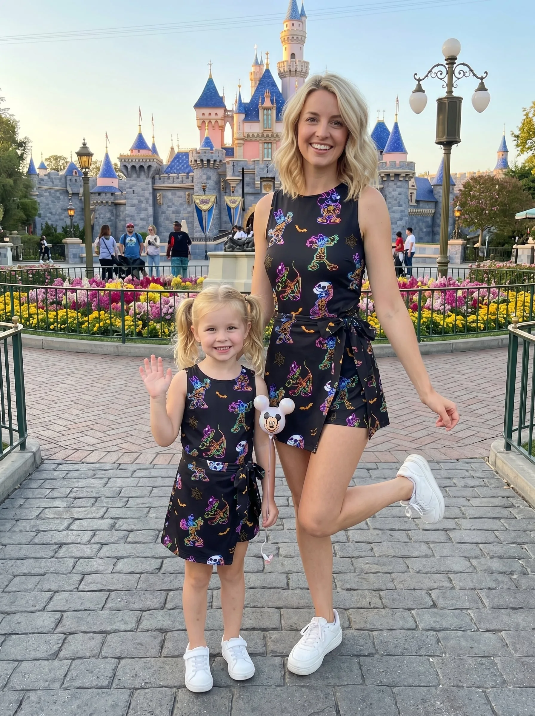 Disney Halloween Tennis Dress Skirt, Disney Park Vacation Outfit, Mickey Friends Halloween Skort Dress - Image 4