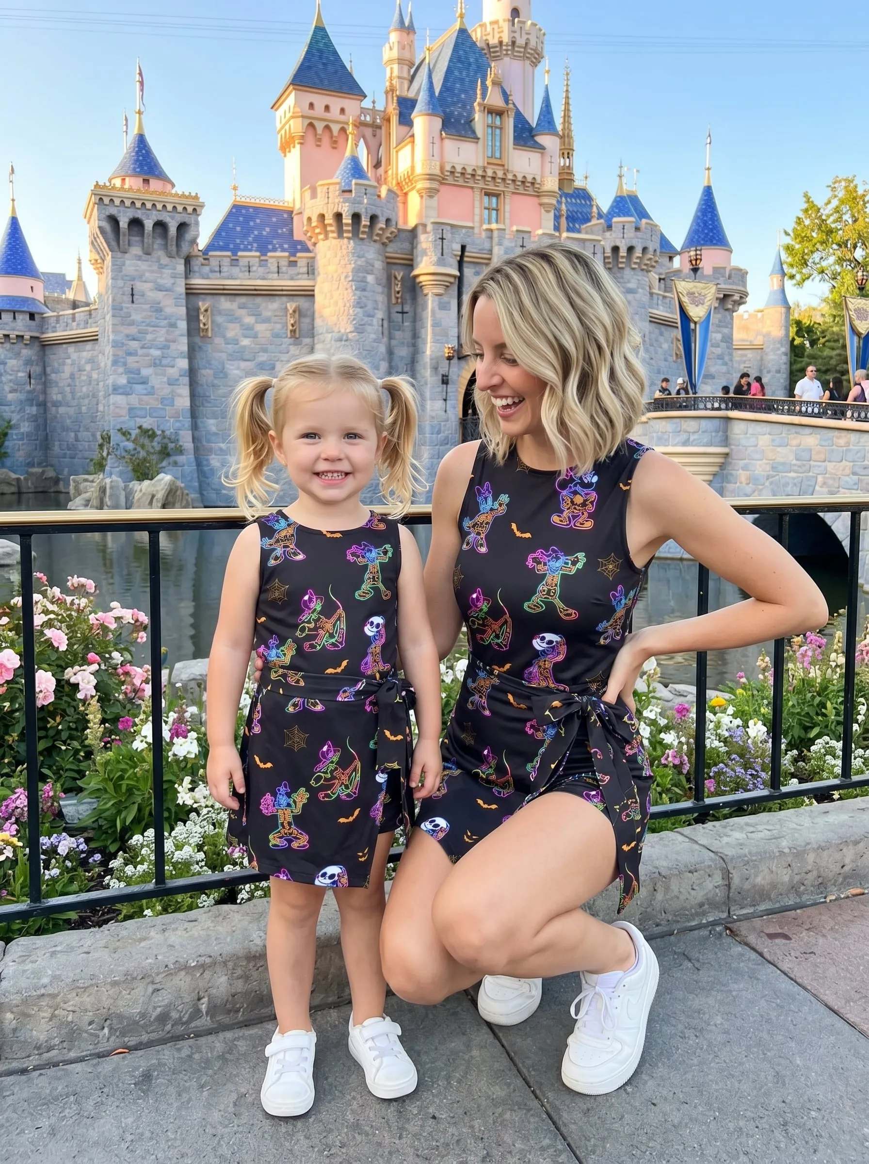 Disney Halloween Tennis Dress Skirt, Disney Park Vacation Outfit, Mickey Friends Halloween Skort Dress