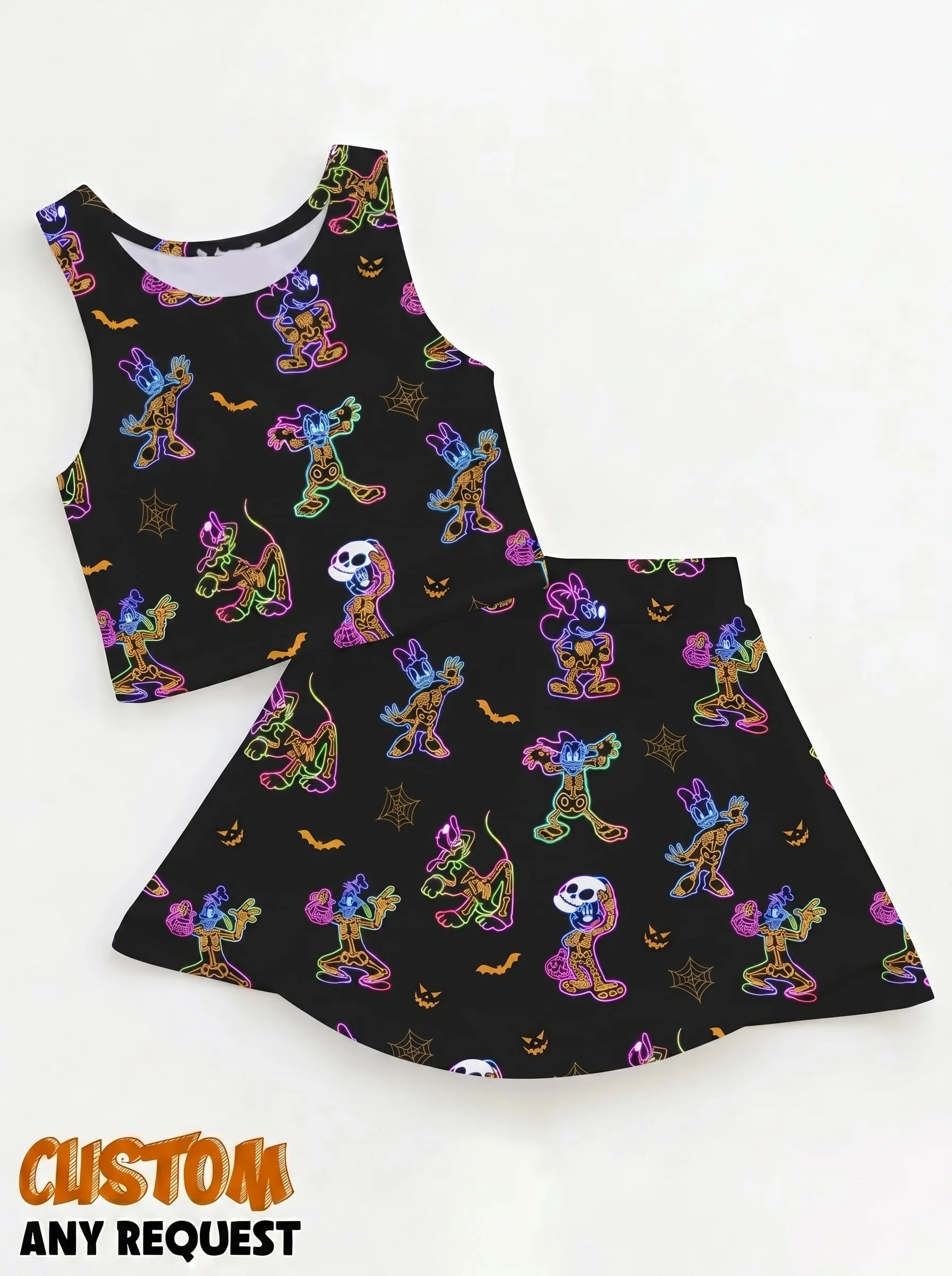 Disney Halloween Matching Dress Set, Mom And Me Outfit, Mickey Friends Halloween Vacation Clothes