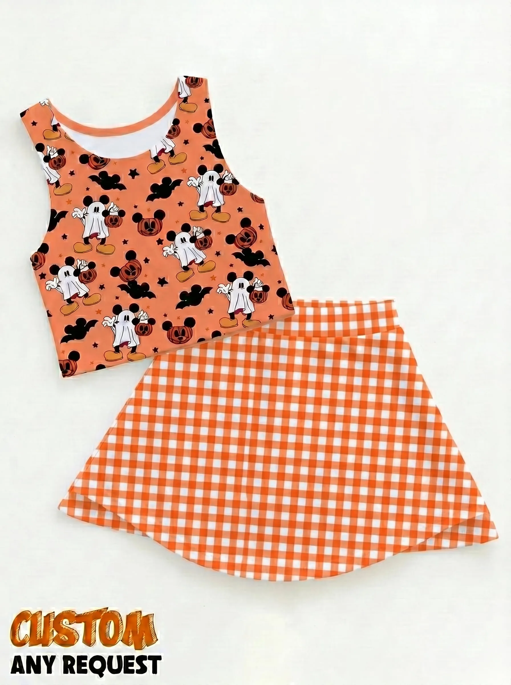 Halloween Mickey Matching Dress Set, Mom And Me Outfit, Disney Halloween Vacation Clothes