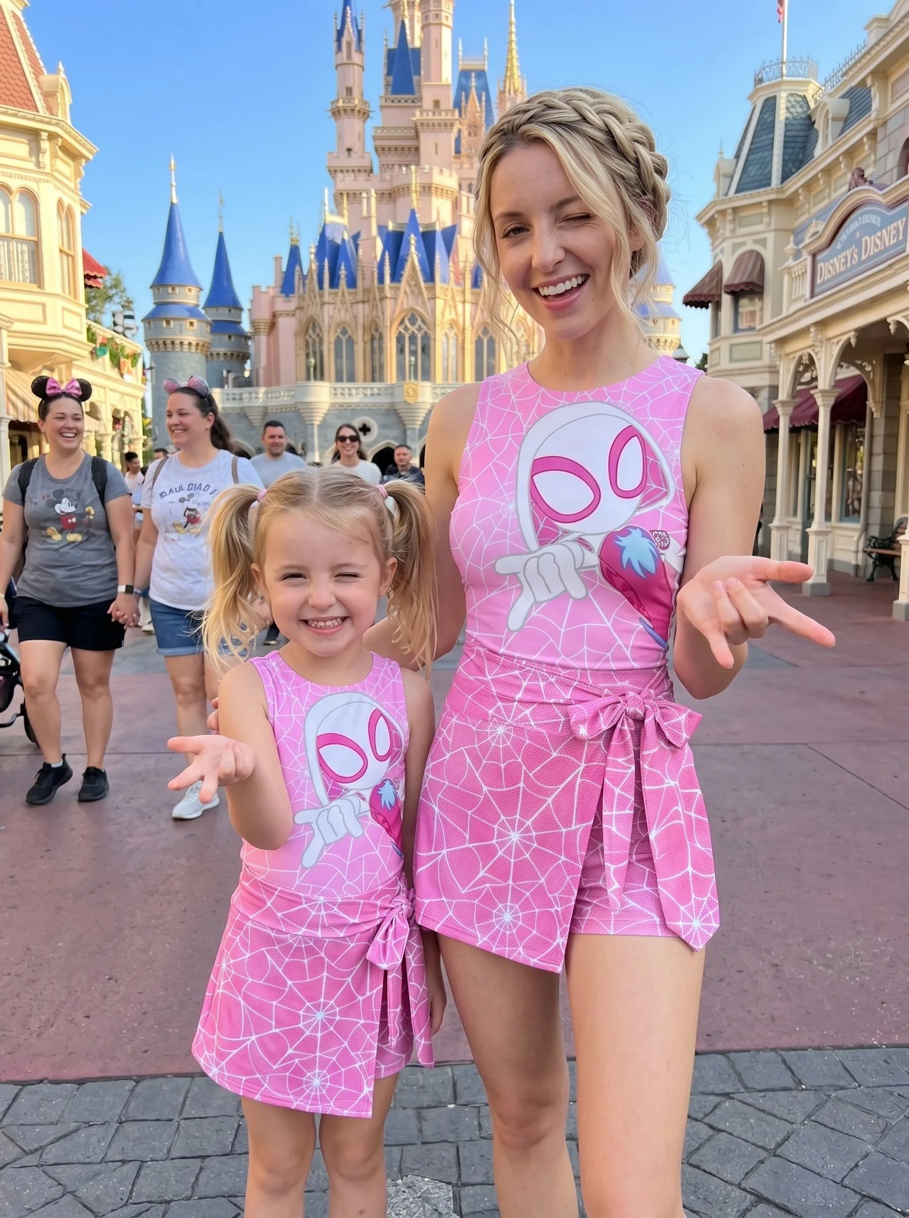 Spider Gwen Tennis Dress Skirt, Disney Park Vacation Outfit, Spider Gwen Skort Dress - Image 4