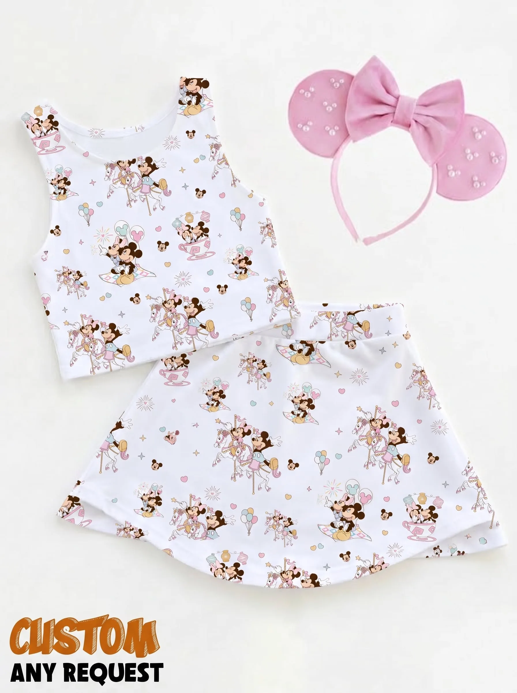 Mickey & Minnie Matching Dress Set, Mom And Me Outfit, Disney Park Vacation Clothes