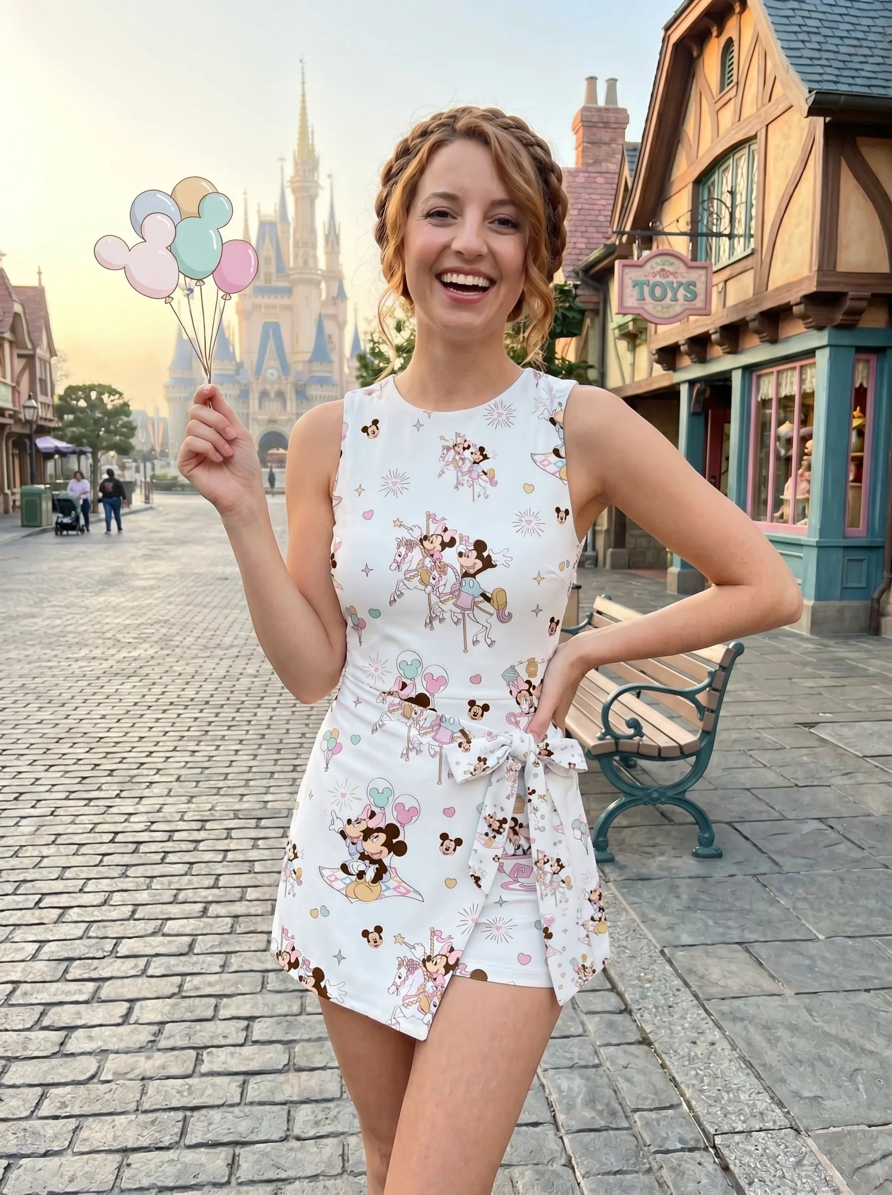 Mickey & Minnie Tennis Dress Skirt, Disney Park Vacation Outfit, Mickey & Minnie Skort Dress - Image 3
