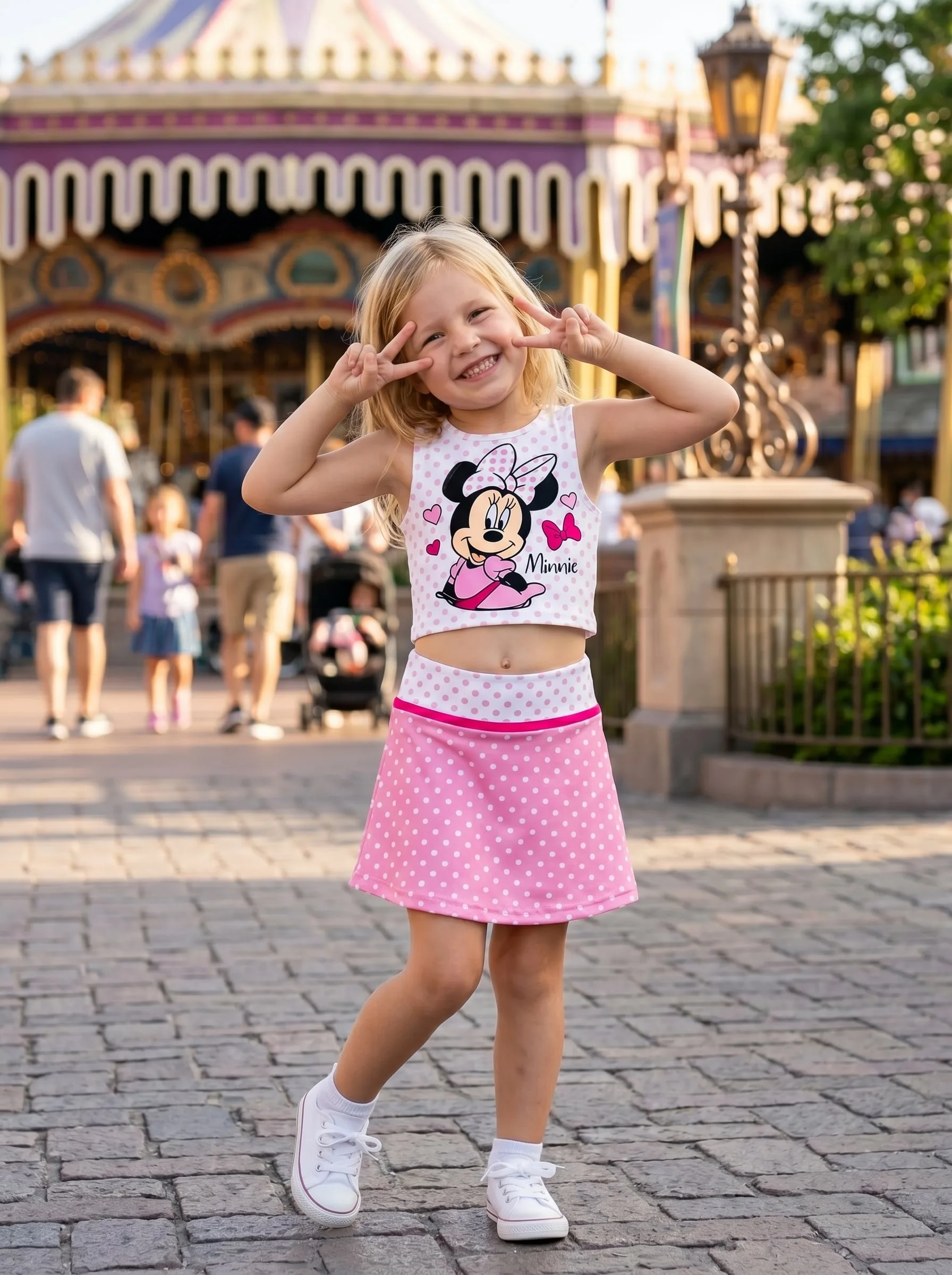 Pink Minnie Matching Dress Set, Mom And Me Outfit, Disney Park Vacation Clothes - Image 2