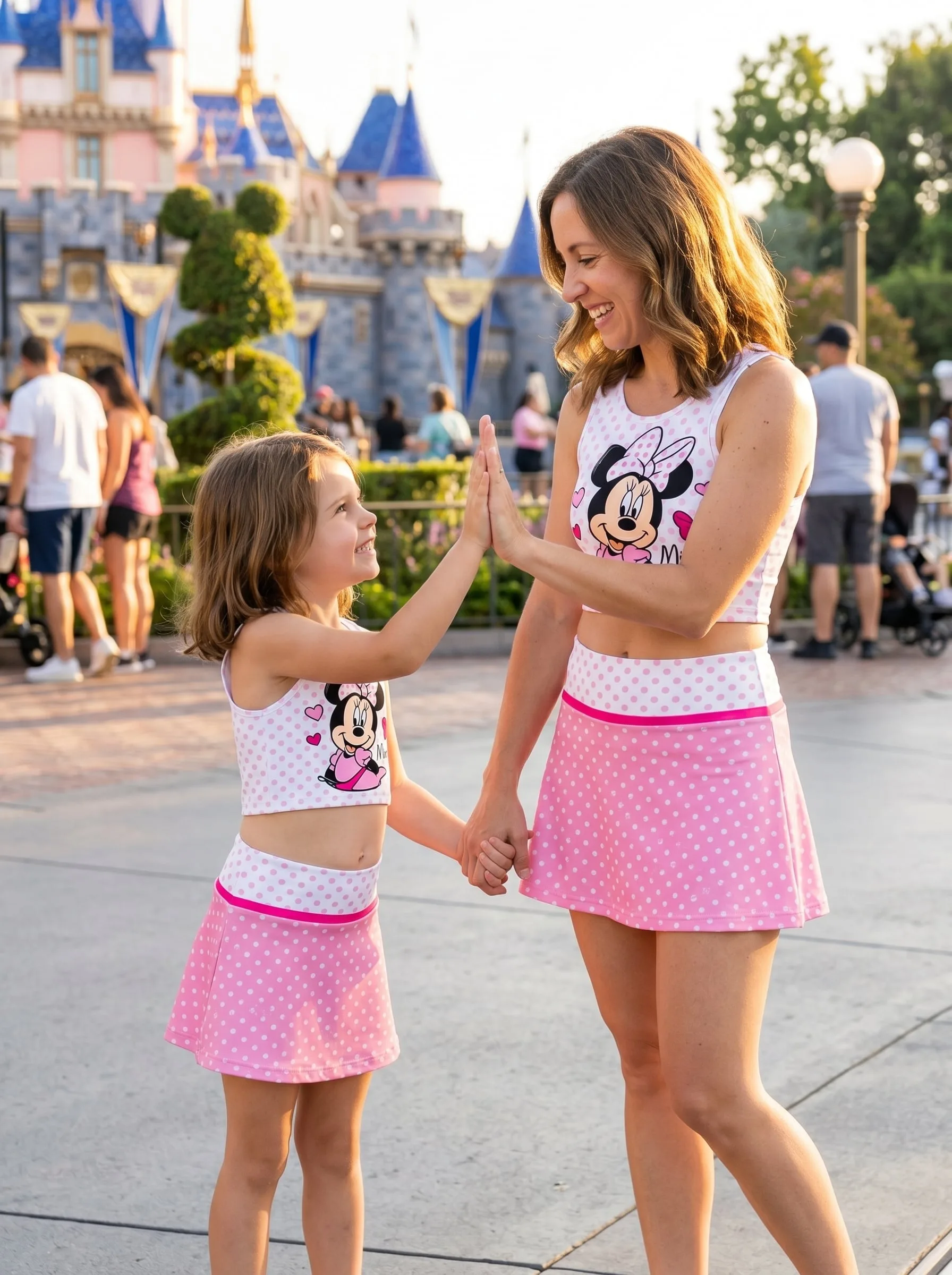 Pink Minnie Matching Dress Set, Mom And Me Outfit, Disney Park Vacation Clothes - Image 5