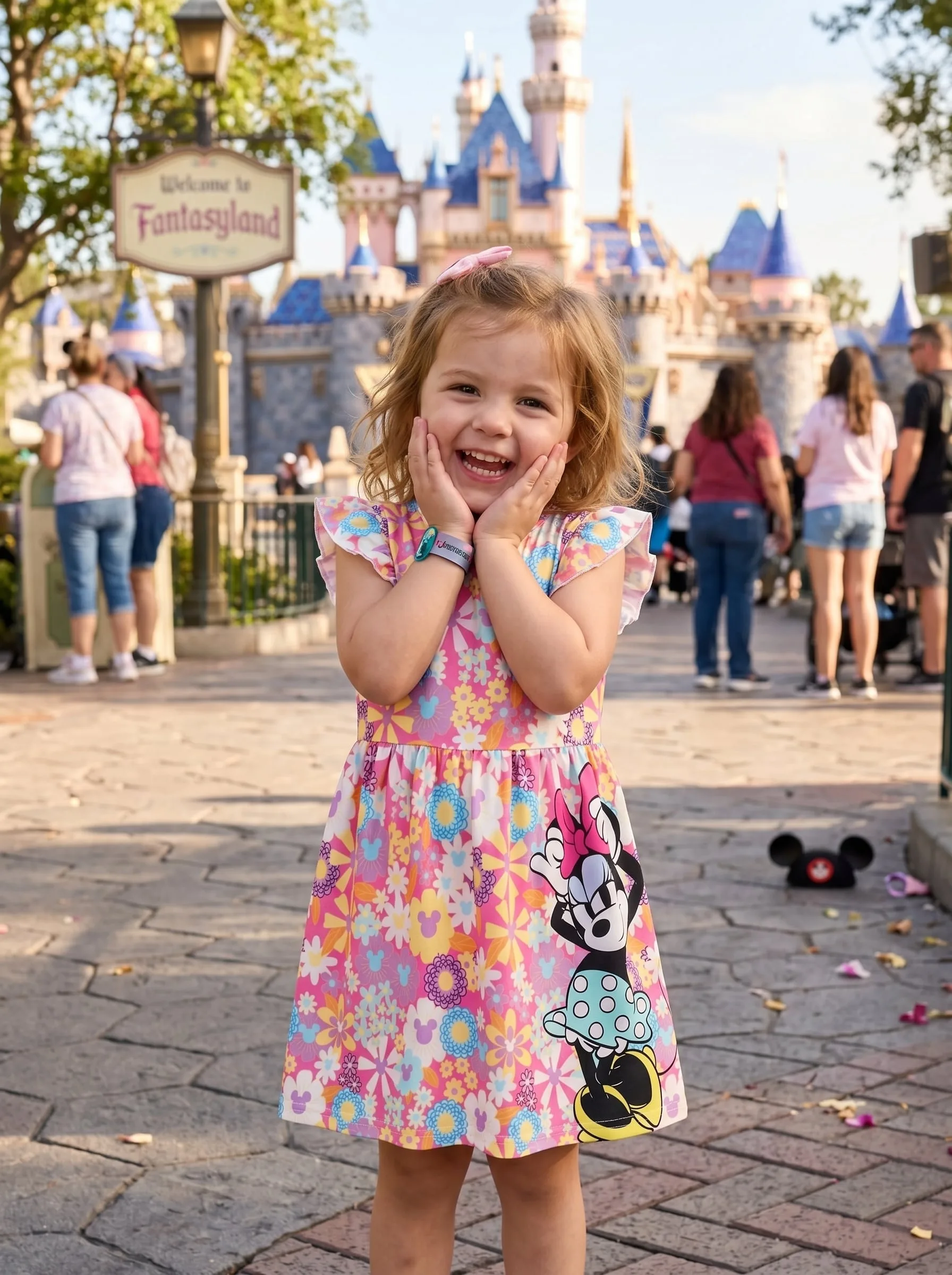 Minnie Mouse Floral Twirl Dress, Disney Parks Outfit for Girls, Minnie Mouse Dress