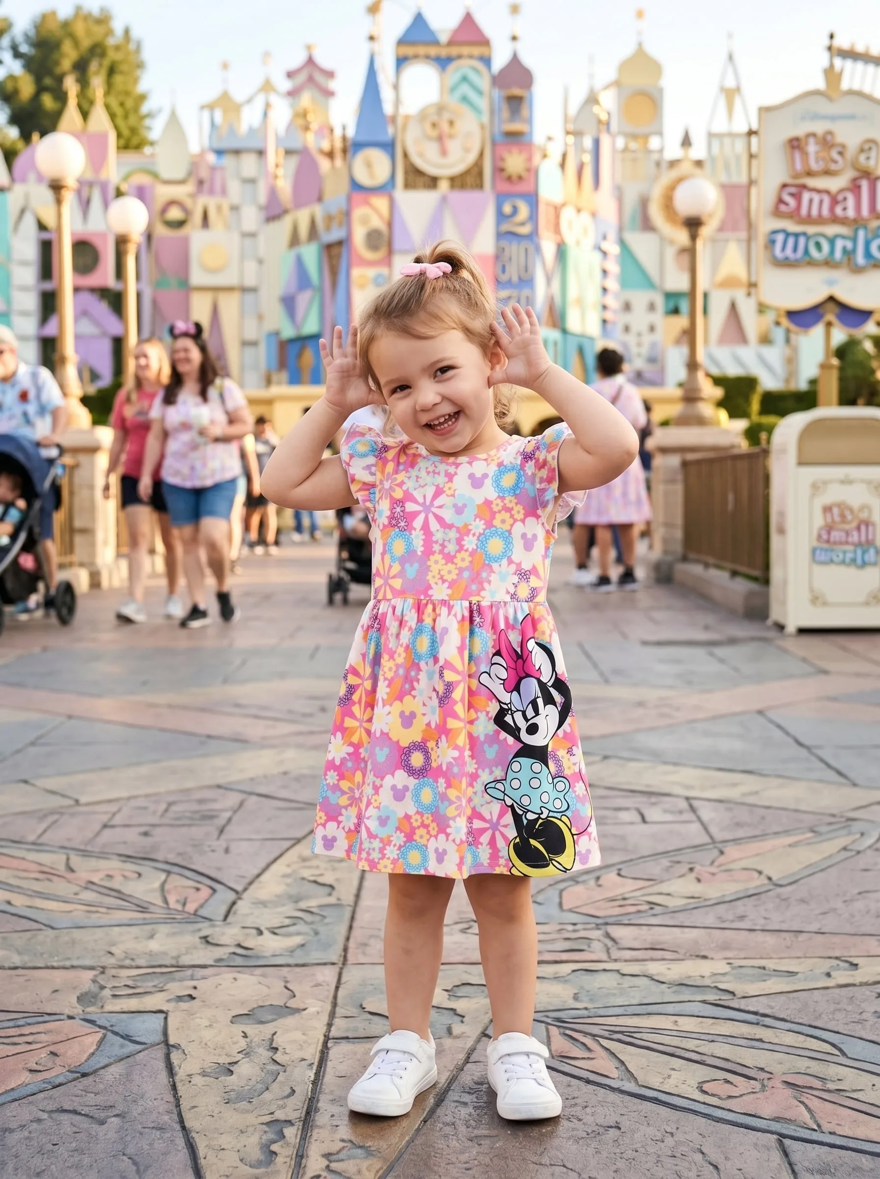 Minnie Mouse Floral Twirl Dress, Disney Parks Outfit for Girls, Minnie Mouse Dress - Image 4