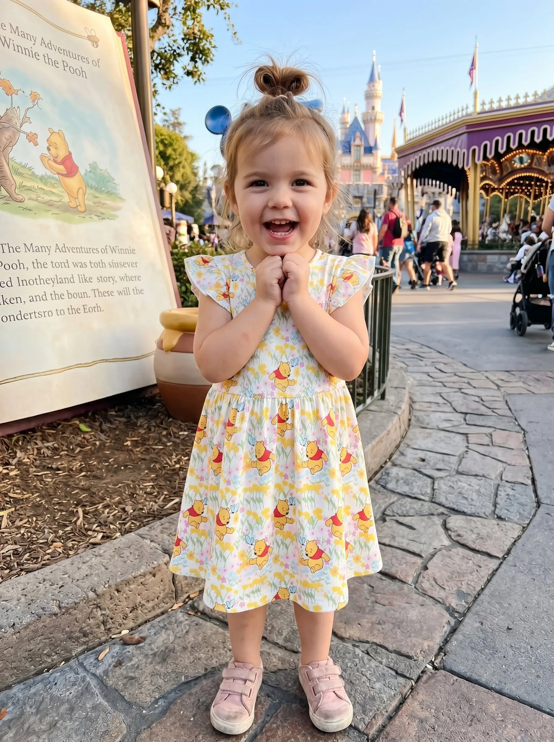 Winnie The Pooh Twirl Dress, Disney Parks Outfit for Girls, Winnie The Pooh Dress