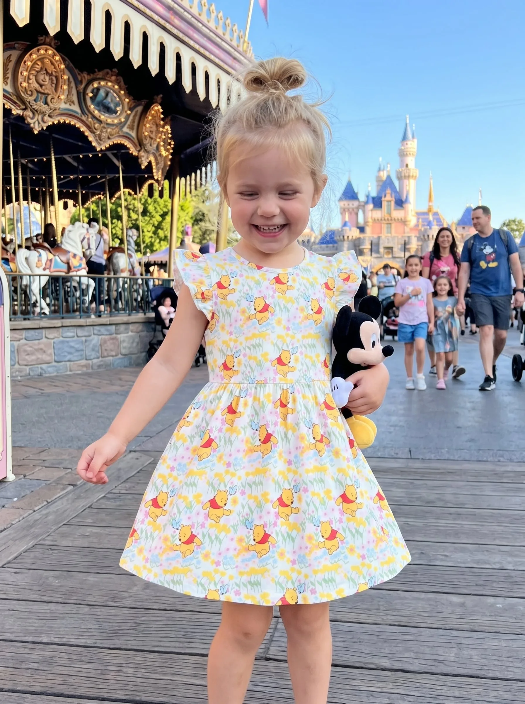 Winnie The Pooh Twirl Dress, Disney Parks Outfit for Girls, Winnie The Pooh Dress - Image 3