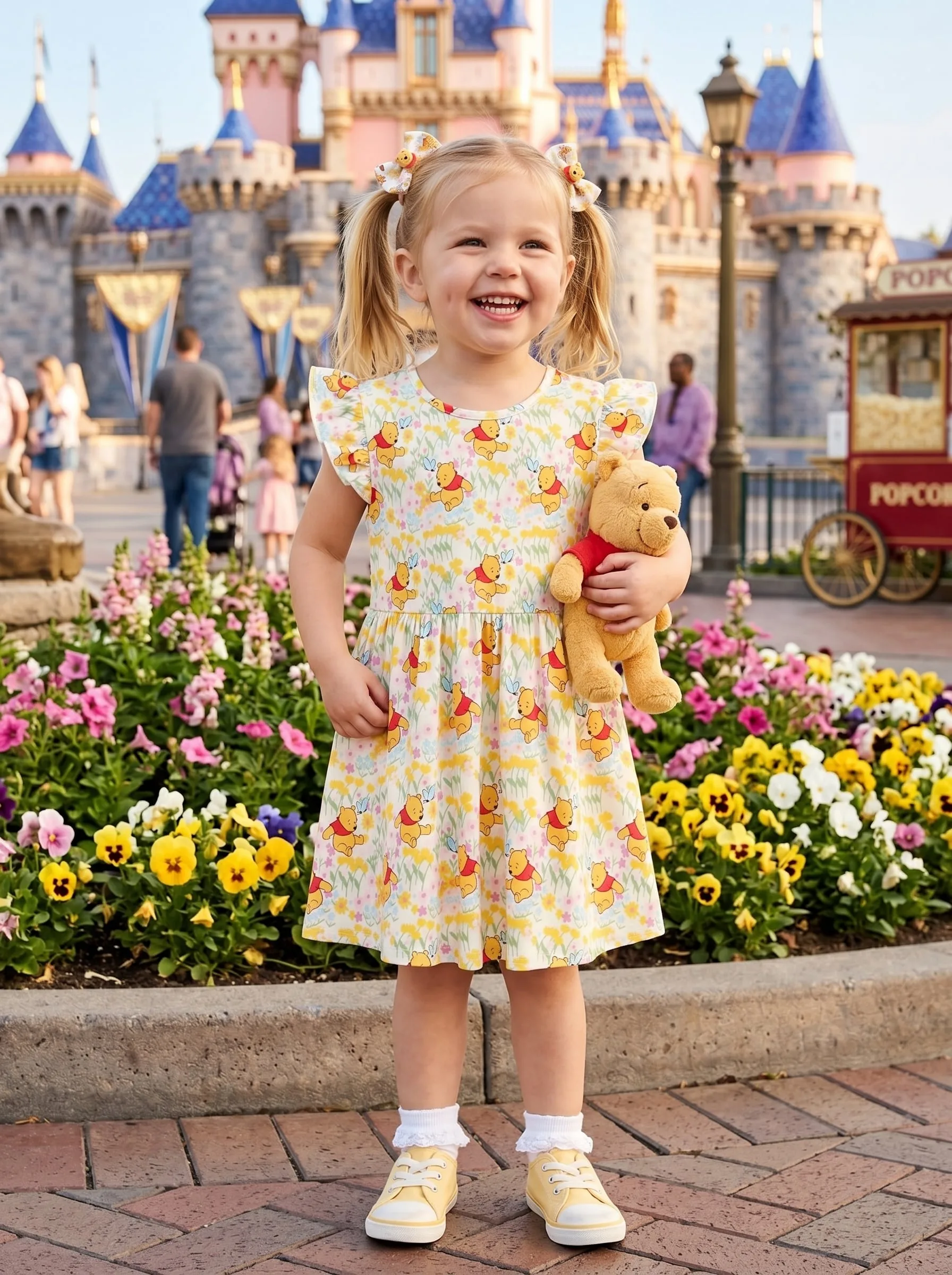 Winnie The Pooh Twirl Dress, Disney Parks Outfit for Girls, Winnie The Pooh Dress - Image 2