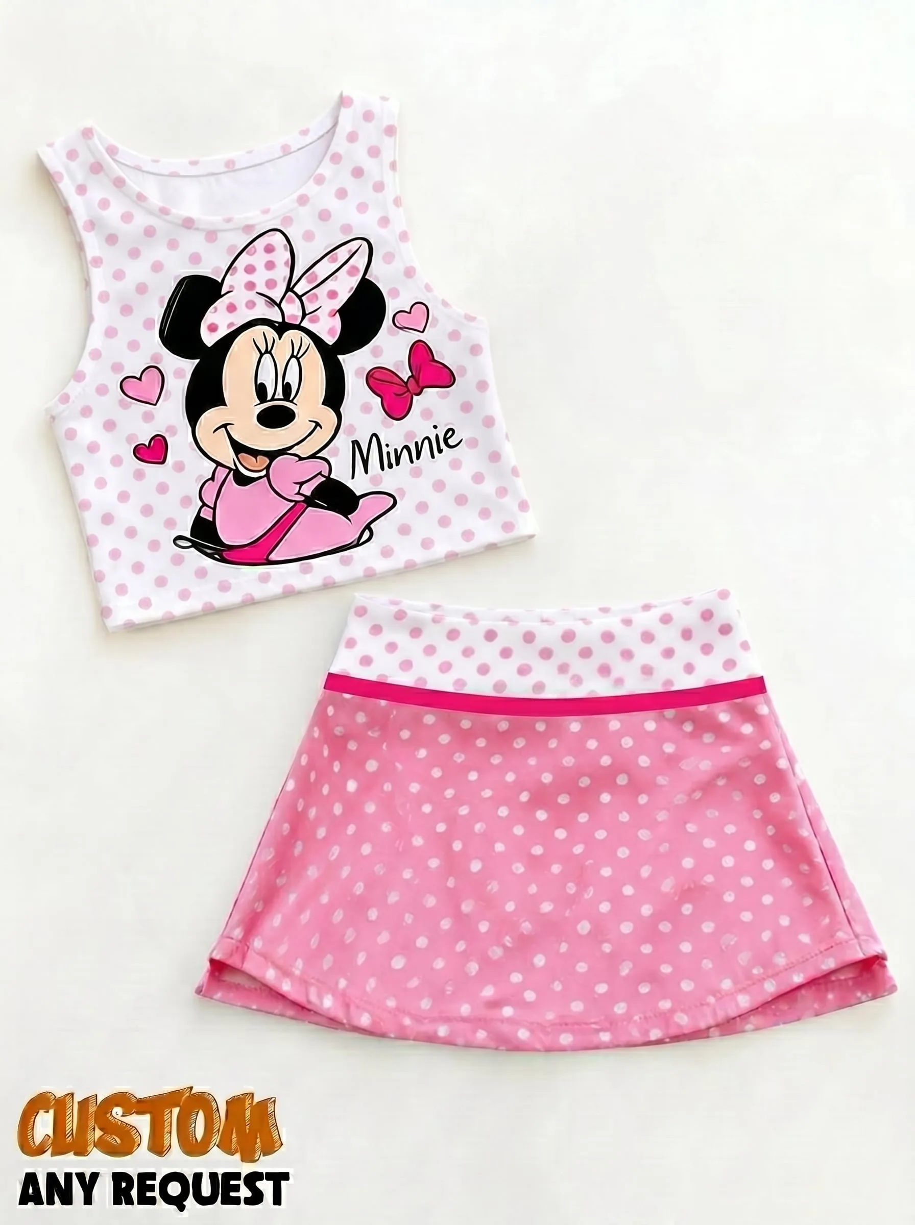 Pink Minnie Matching Dress Set, Mom And Me Outfit, Disney Park Vacation Clothes