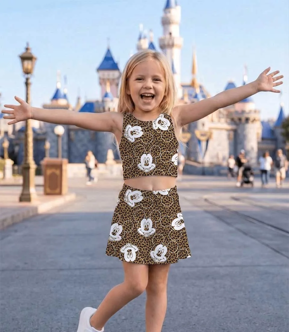 Disney Mickey Mouse Leopard Print Matching Mom and Me Dress Set, Animal Print Theme Park Vacation Outfit - Image 5