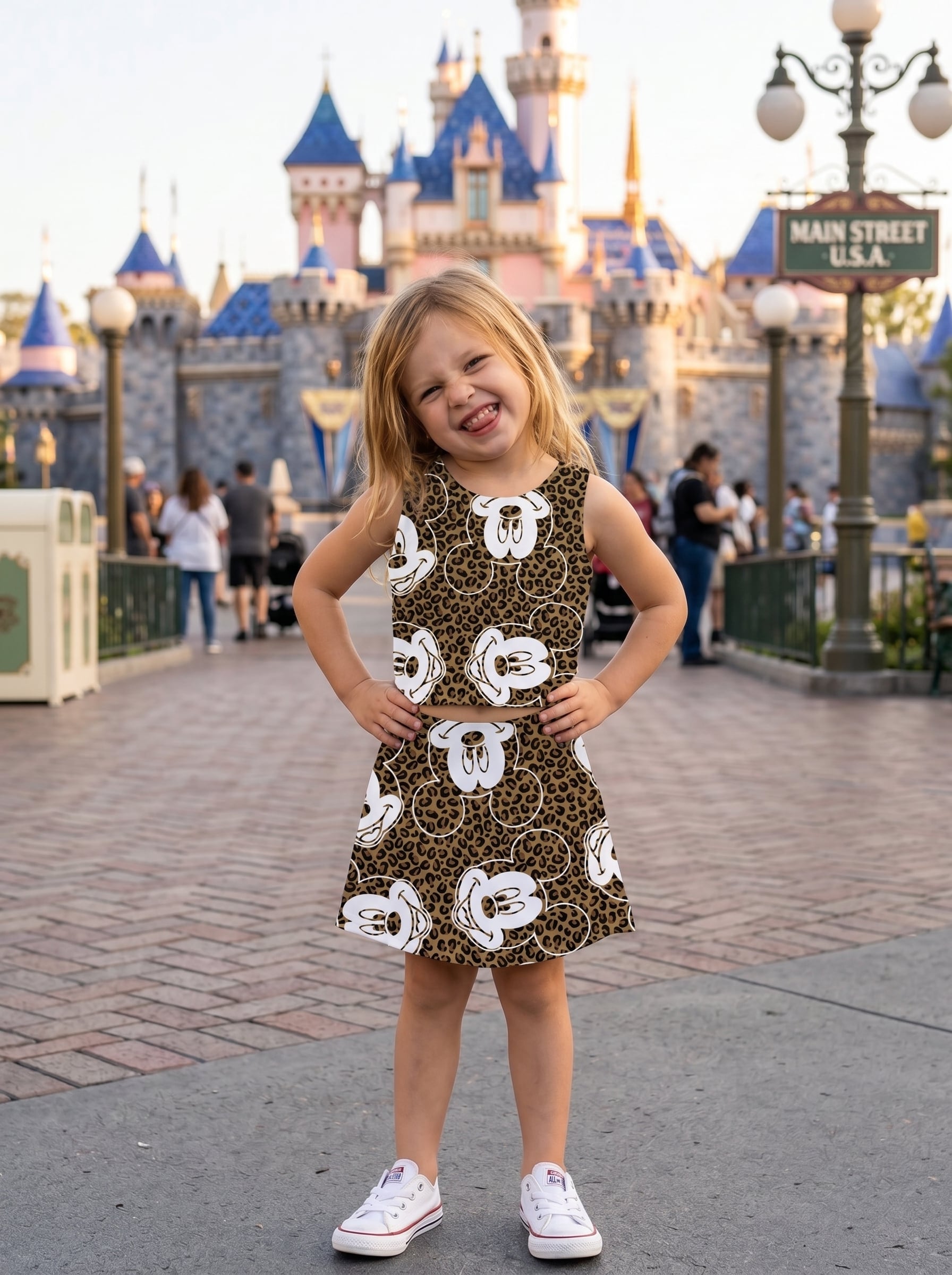 Leopard Mickey Matching Dress Set, Mom And Me Outfit, Disney Park Vacation Clothes - Image 2