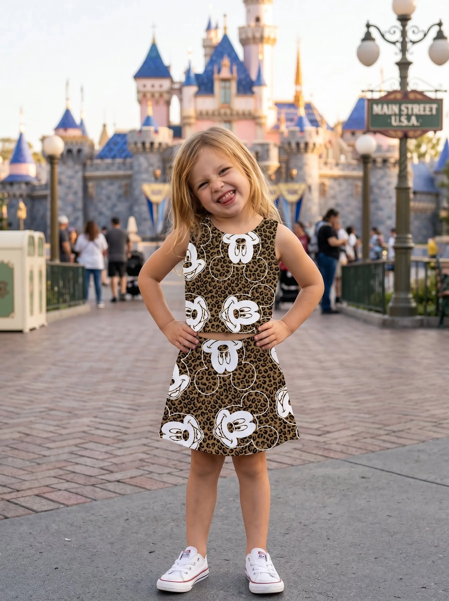 Leopard Mickey Matching Dress Set, Mom And Me Outfit, Disney Park Vacation Clothes - Image 2