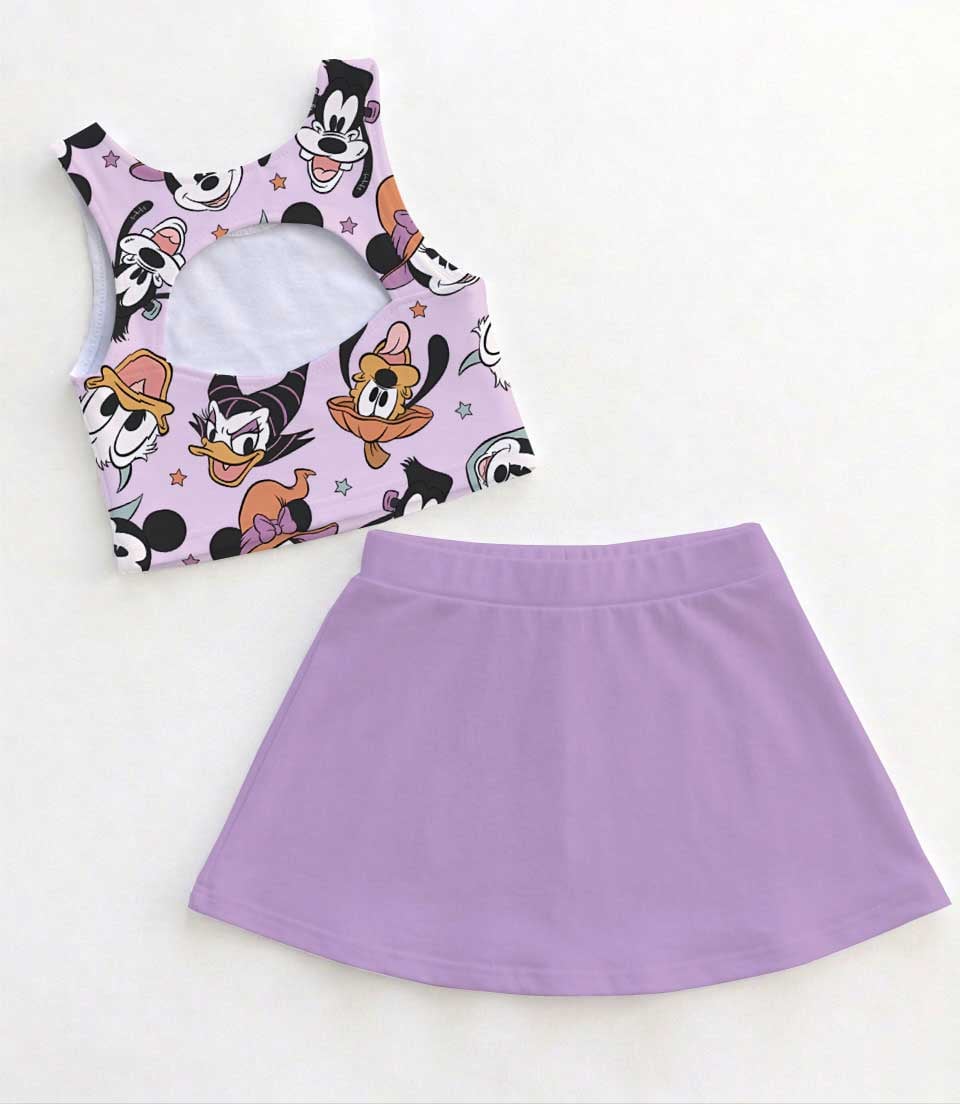 Disney Mickey Mouse Villains Purple Dress Set, Maleficent Ursula Cruella Family Matching Dress Set, Mom and Me Halloween Vacation Outfit Costume - Image 2