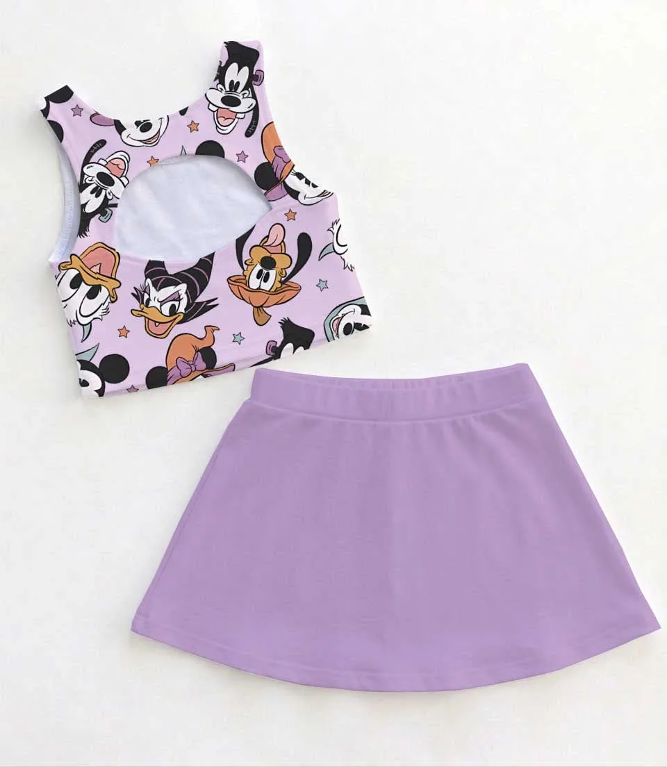 Disney Mickey Mouse Villains Purple Dress Set, Maleficent Ursula Cruella Family Matching Dress Set, Mom and Me Halloween Vacation Outfit Costume - Image 2