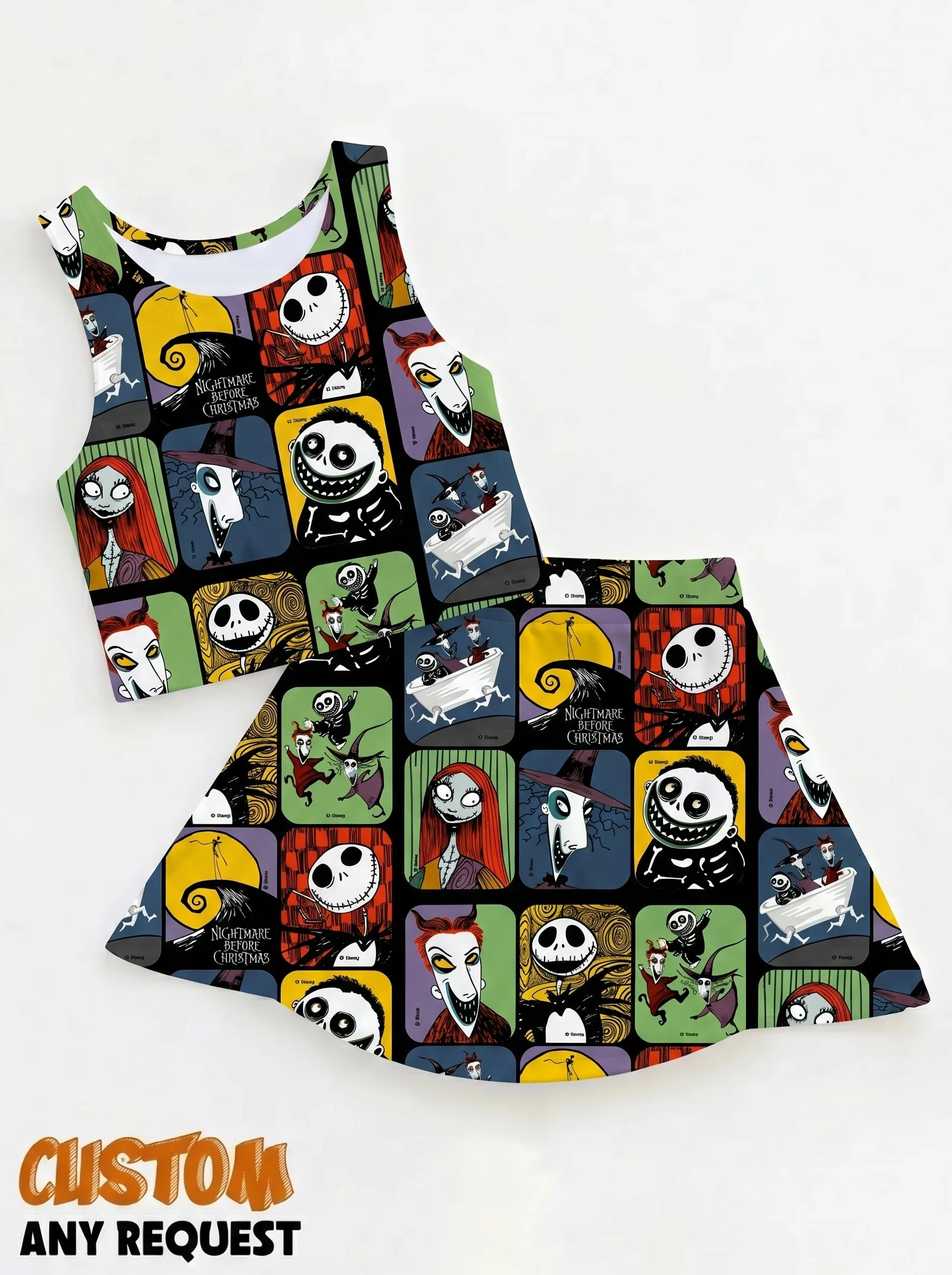 Nightmare Before Christmas Matching Dress Set, Mom And Me Outfit, Disney Halloween Vacation Clothes