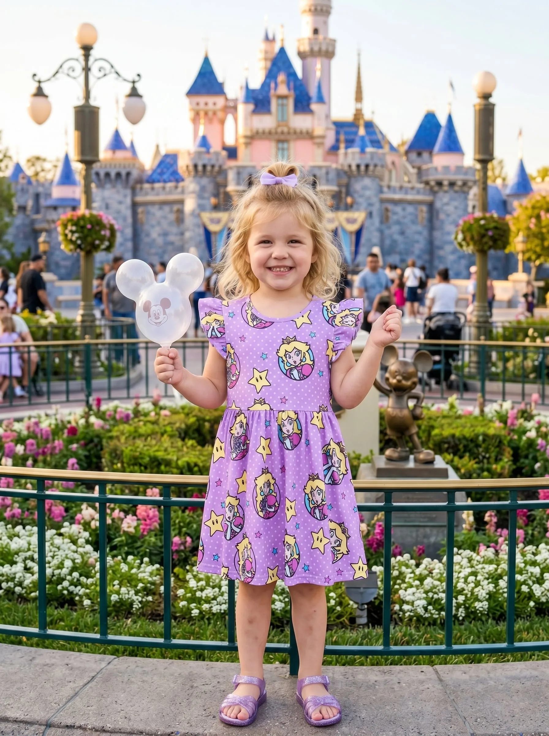 Princess Peach Twirl Dress, Super Mario Outfit for Girls, Princess Peach Dress
