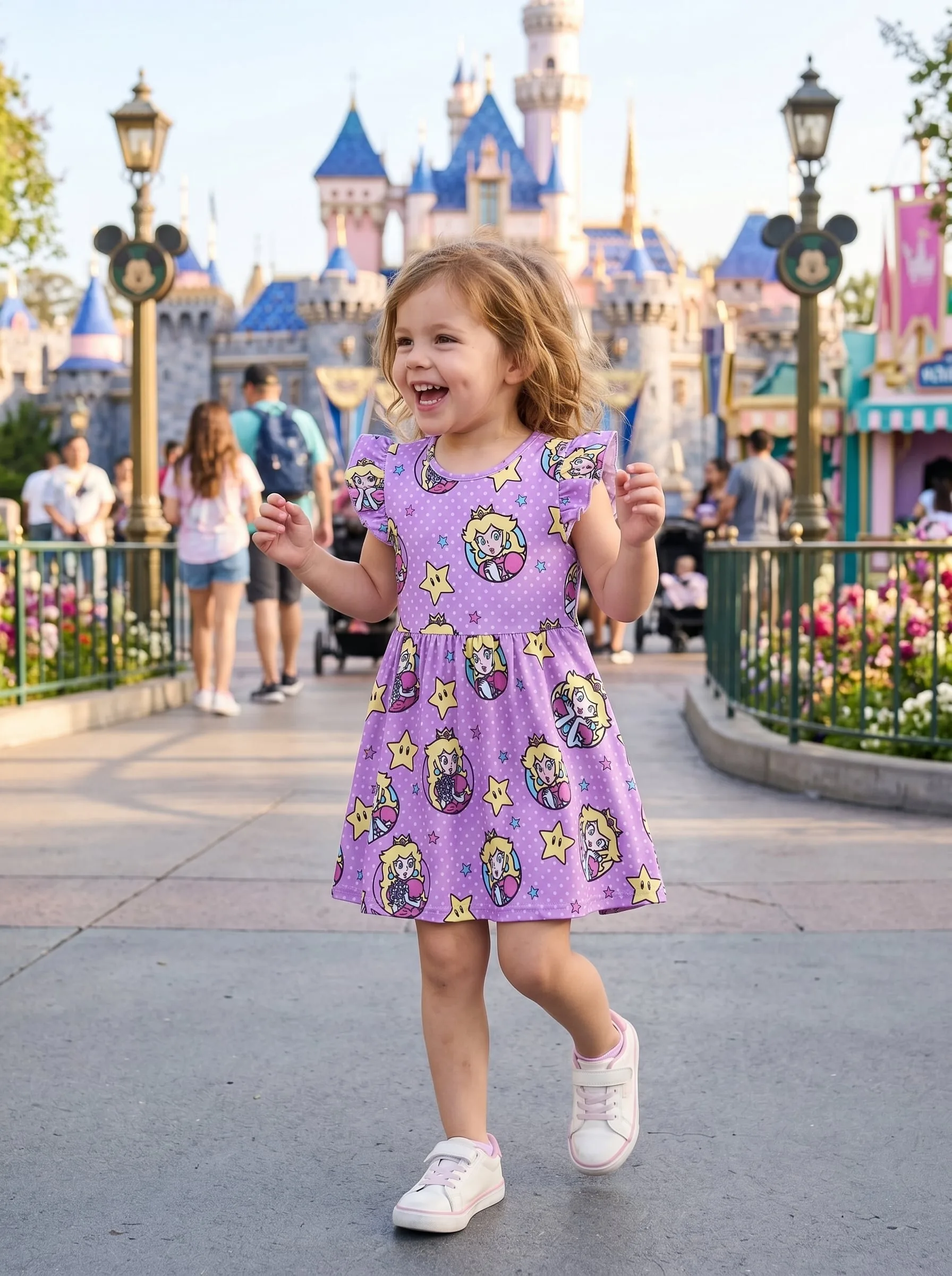 Princess Peach Twirl Dress, Super Mario Outfit for Girls, Princess Peach Dress - Image 4