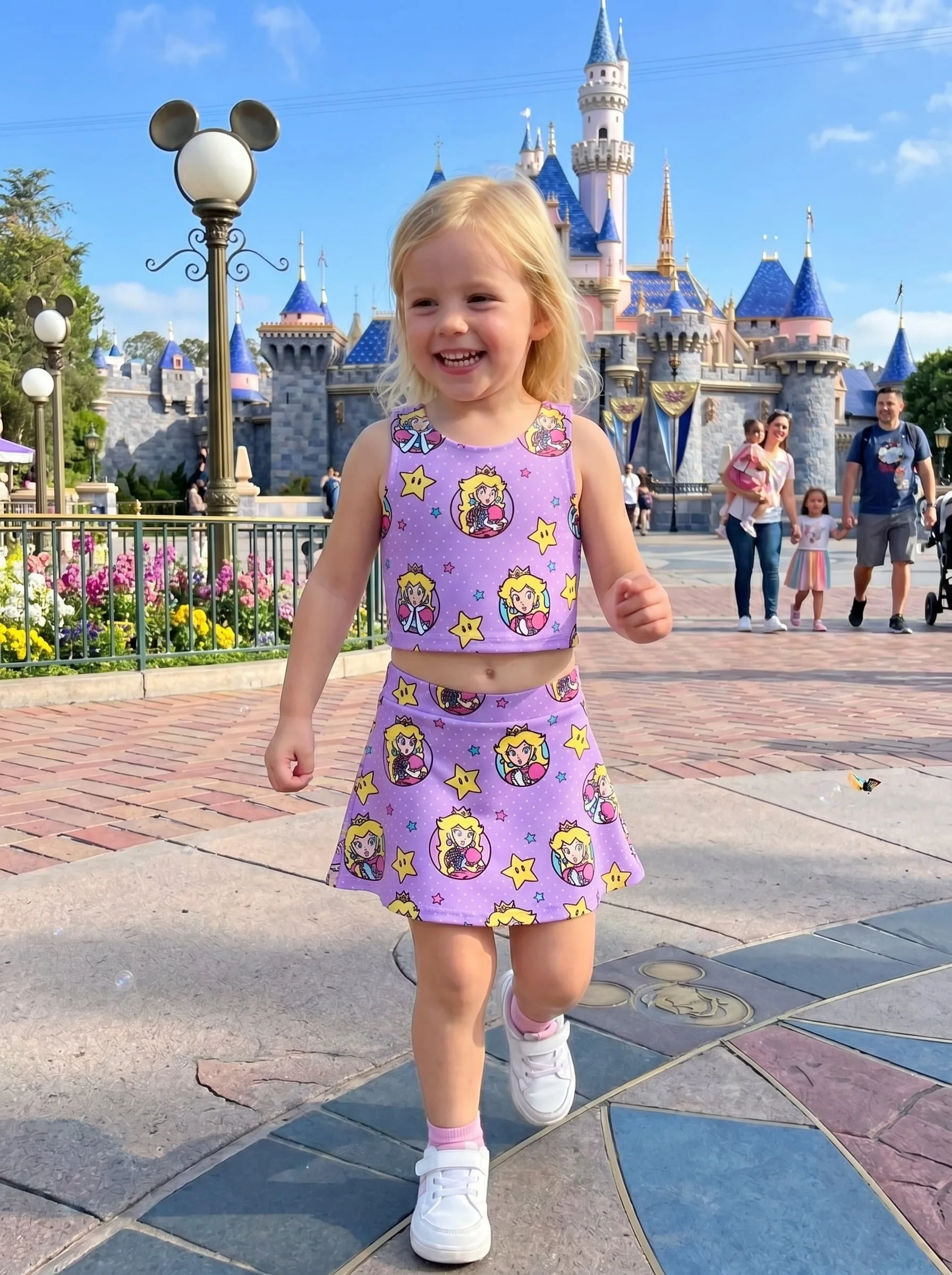 Princess Peach Matching Dress Set, Mom And Me Outfit, Super Mario Family Vacation Clothes - Image 2