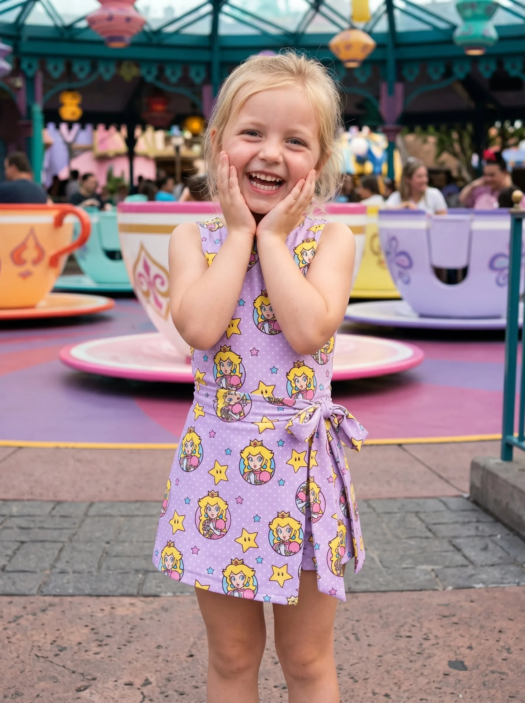 Princess Peach Tennis Dress Skirt, Super Mario Park Vacation Outfit, Princess Peach Skort Dress - Image 2