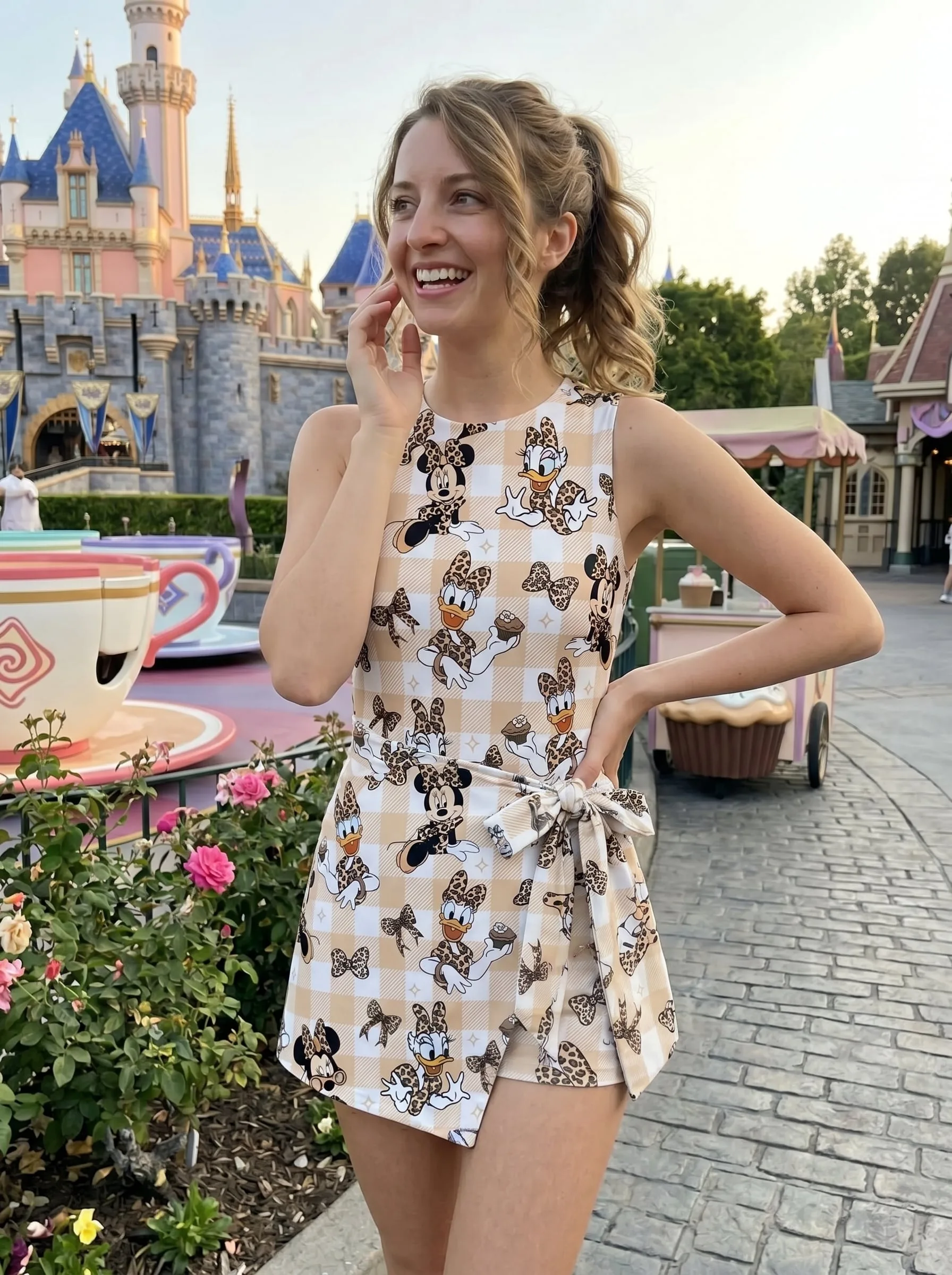 Leopard Minnie Tennis Dress Skirt, Disney Park Vacation Outfit, Minnie Daisy Skort Dress - Image 3