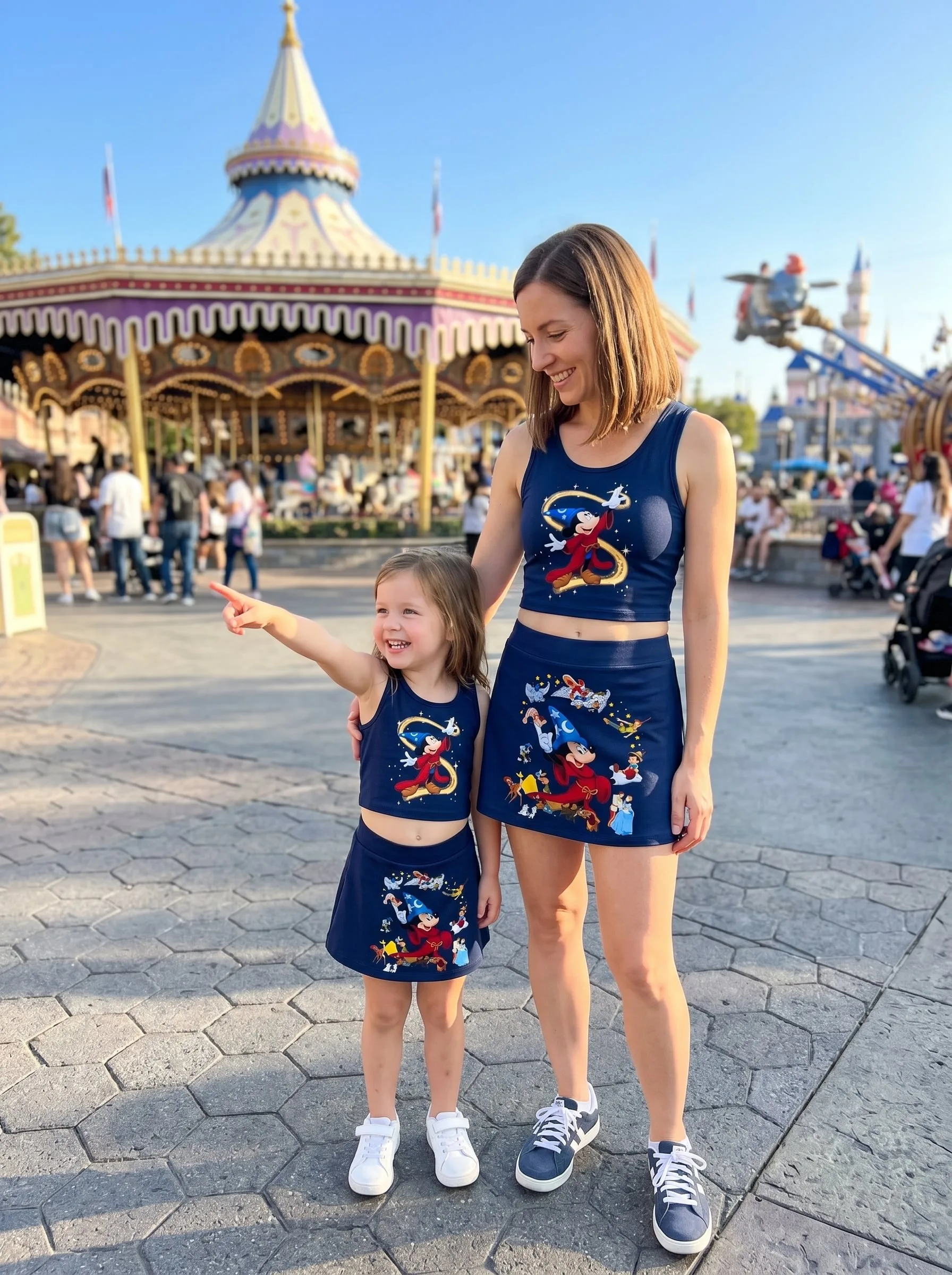 Sorcerer Mickey Matching Dress Set, Mom And Me Outfit, Disney Park Vacation Clothes - Image 4