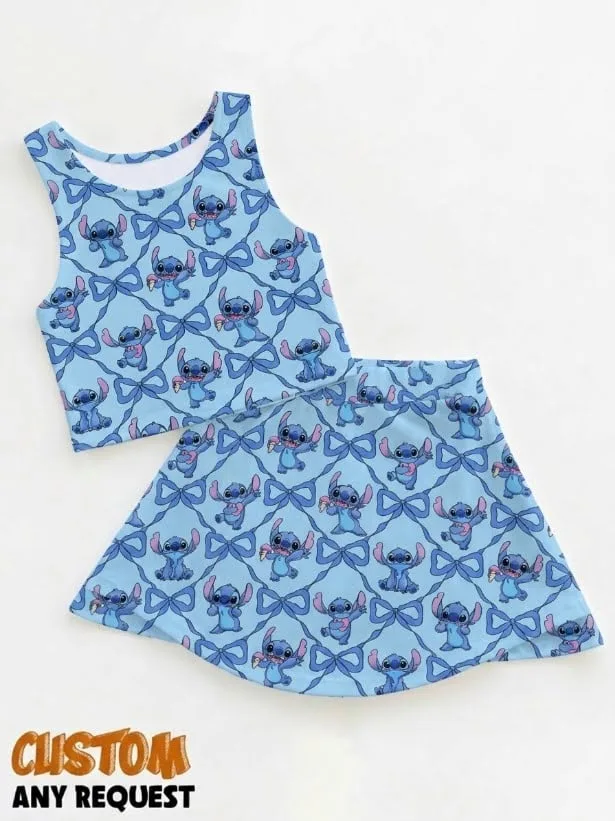 Stitch Matching Dress Set, Mom And Me Outfit, Disney Park Vacation Clothes