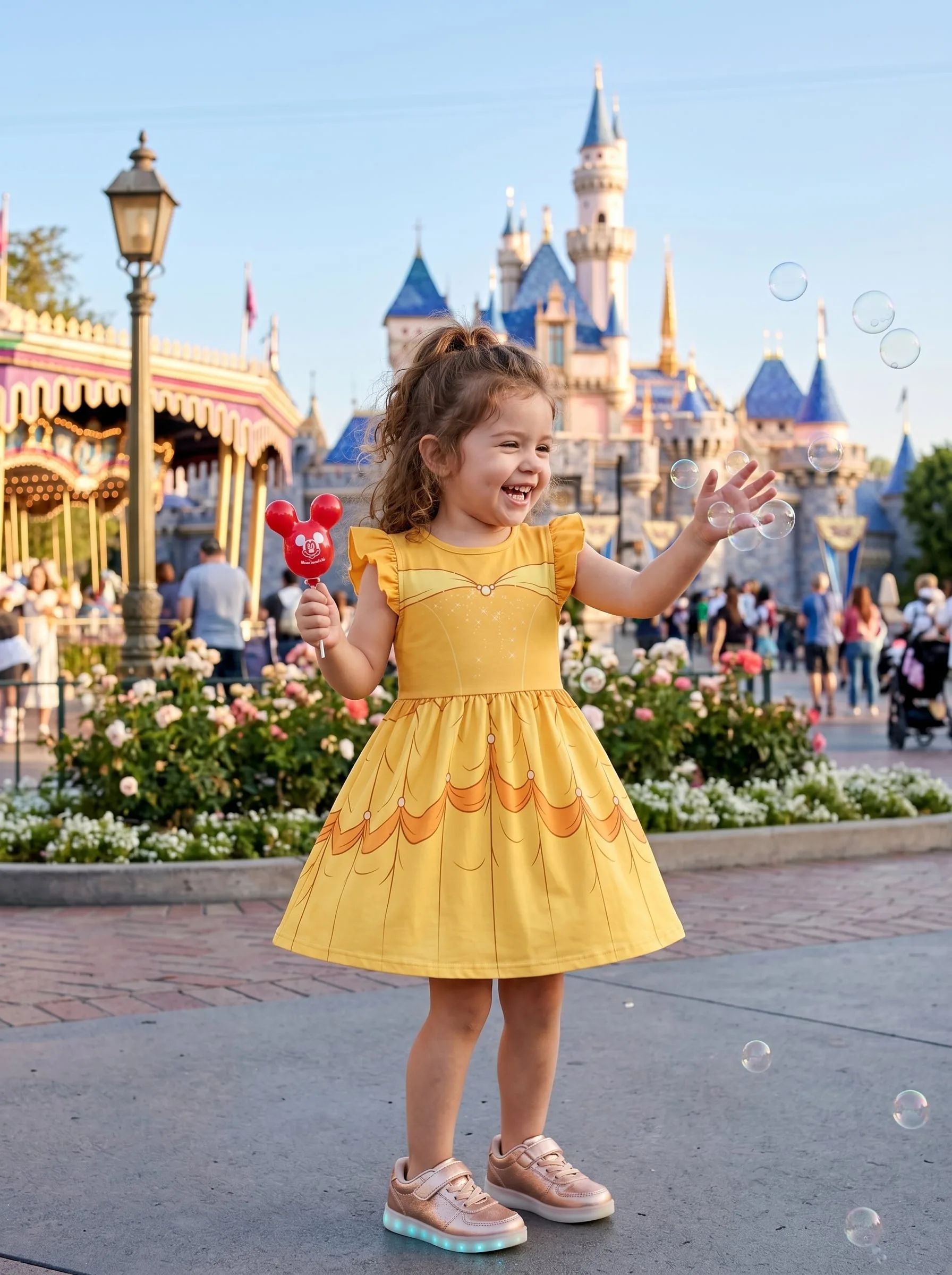 Belle Twirl Dress, Disney Parks Outfit for Girls, Princess Belle Dress - Image 4