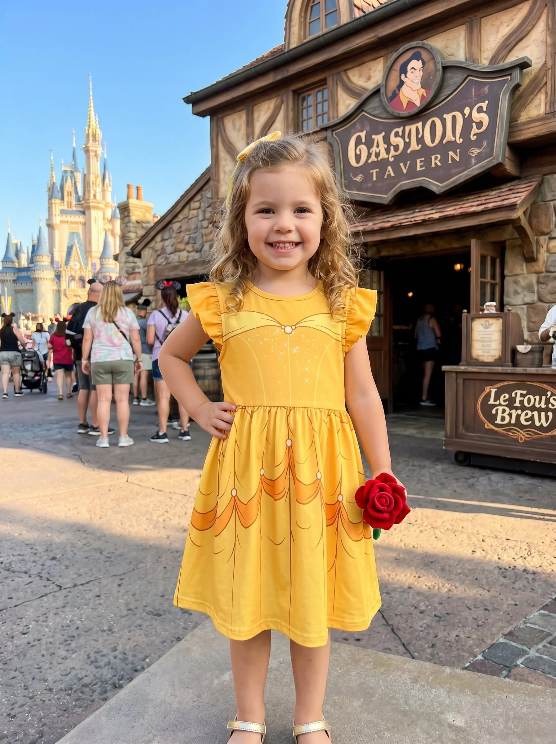 Belle Twirl Dress, Disney Parks Outfit for Girls, Princess Belle Dress - Image 2