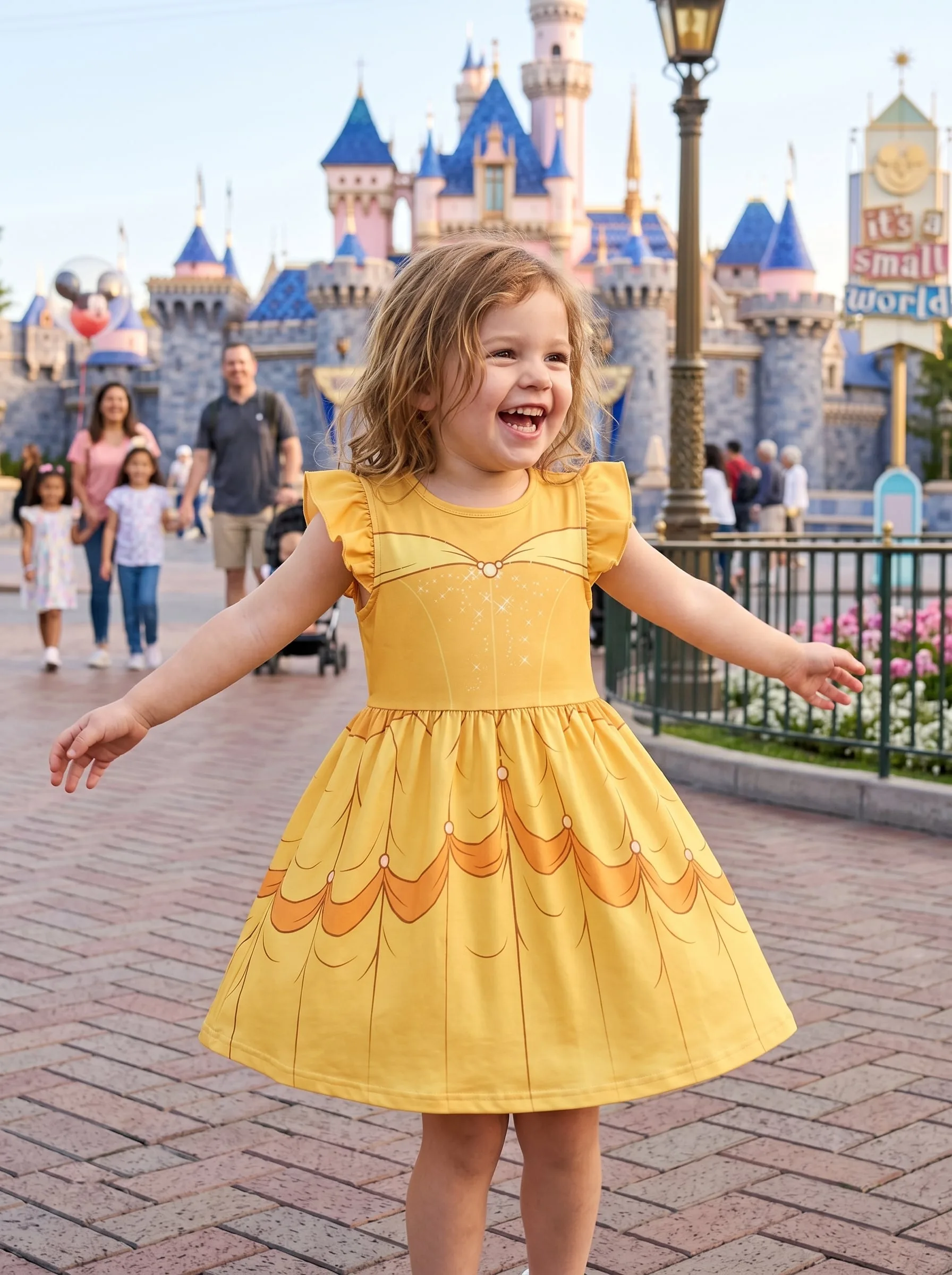Belle Twirl Dress, Disney Parks Outfit for Girls, Princess Belle Dress - Image 3
