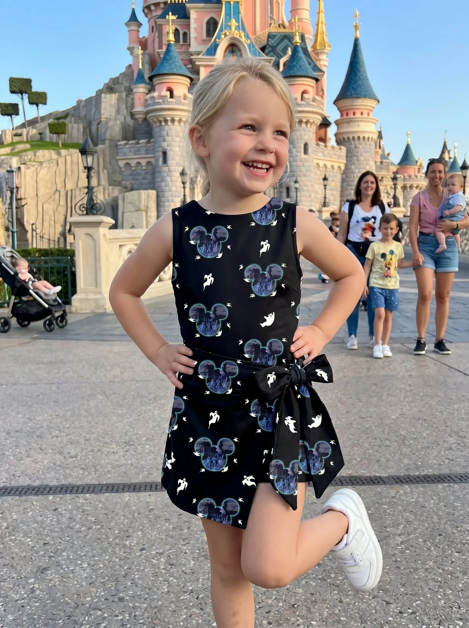 Mickey Halloween Ghostface Tennis Dress Skirt, Disney Halloween Pumpkin Mickey Dress - Image 2