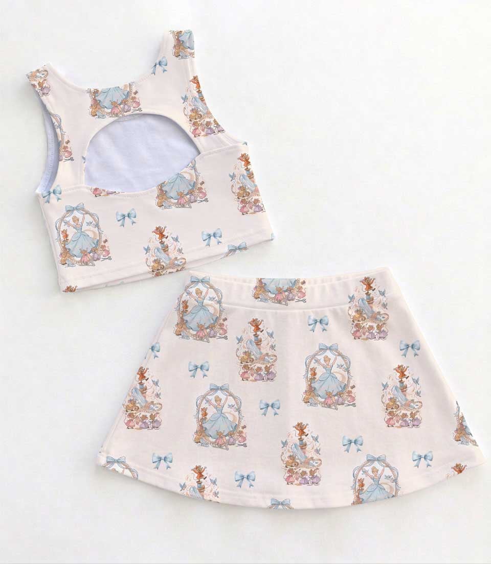 Disney Cinderella Princess Dress Set, Blue Fairy Tale Cinderella Family Matching Dress Set, Mom and Me Royal Vacation Outfit Costume - Image 2