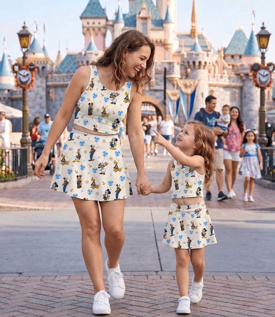 Disney Donald Duck and Friends Matching Mom and Me Dress Set, Nautical Theme Family Vacation Outfit - Image 4