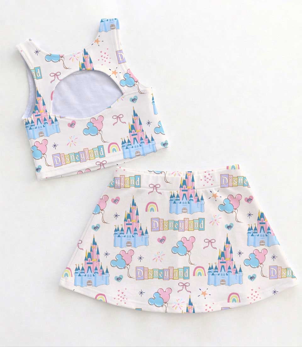 Disneyland Pastel Castle Matching Mom and Me Dress Set, Magical Theme Park Family Vacation Outfit - Image 2