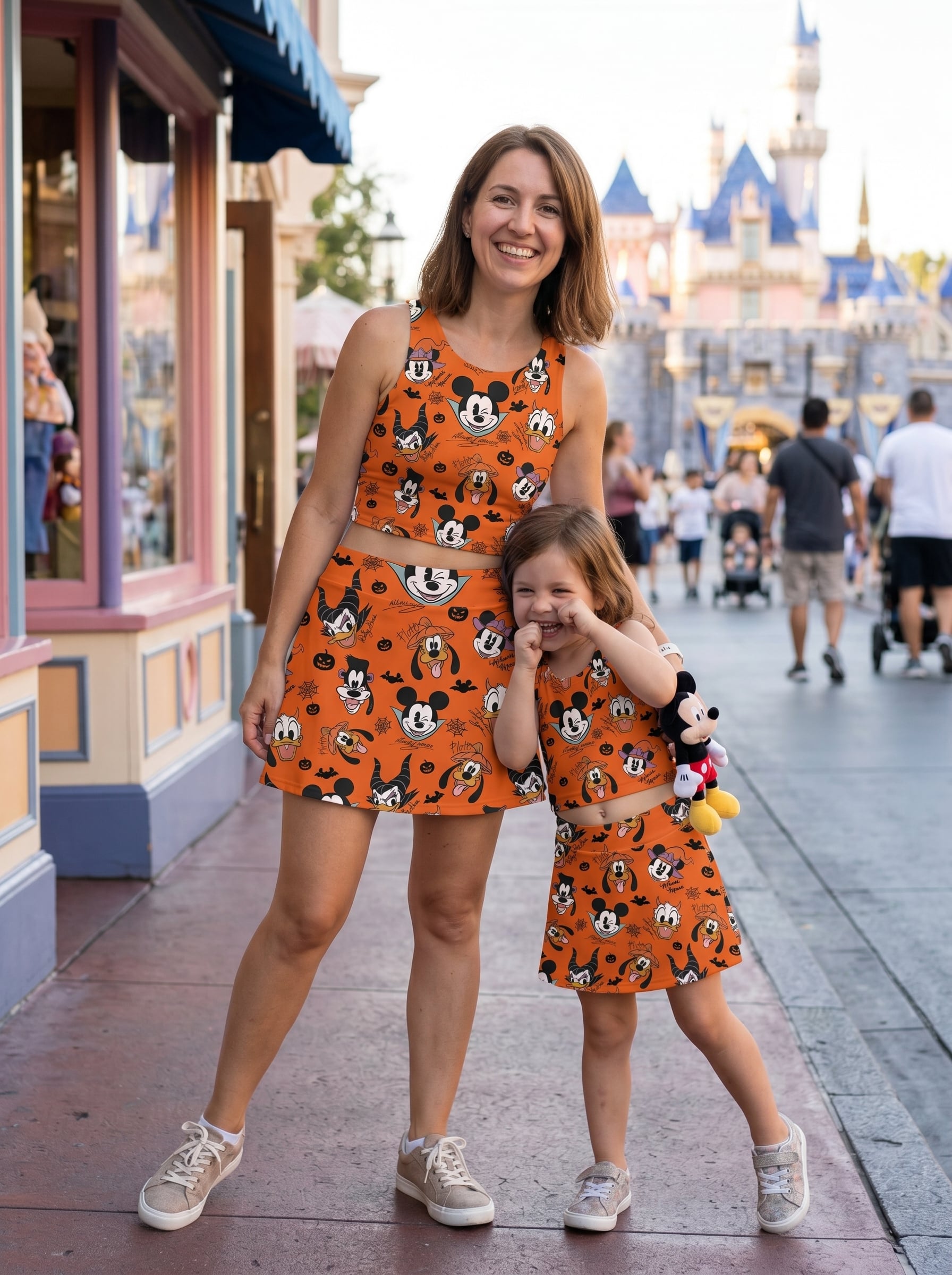 Halloween Mickey & Friends Set Dress, Mickey Minnie Matching Halloween Party Dress Disney Outfit Set - Image 3